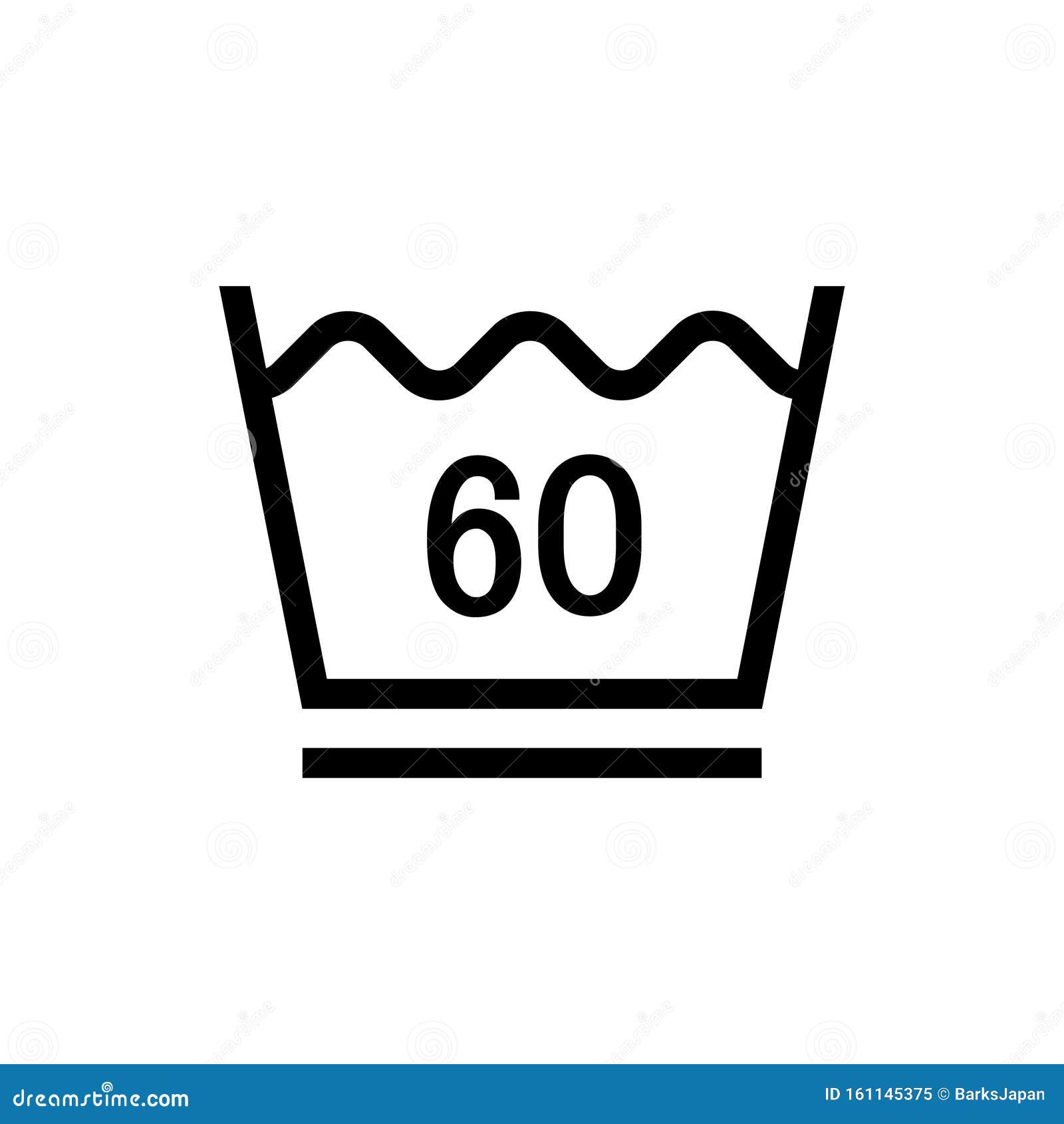 Laundry Symbol Icon / Machine Wash Permanent Press/ Hot Stock Vector Illustration of