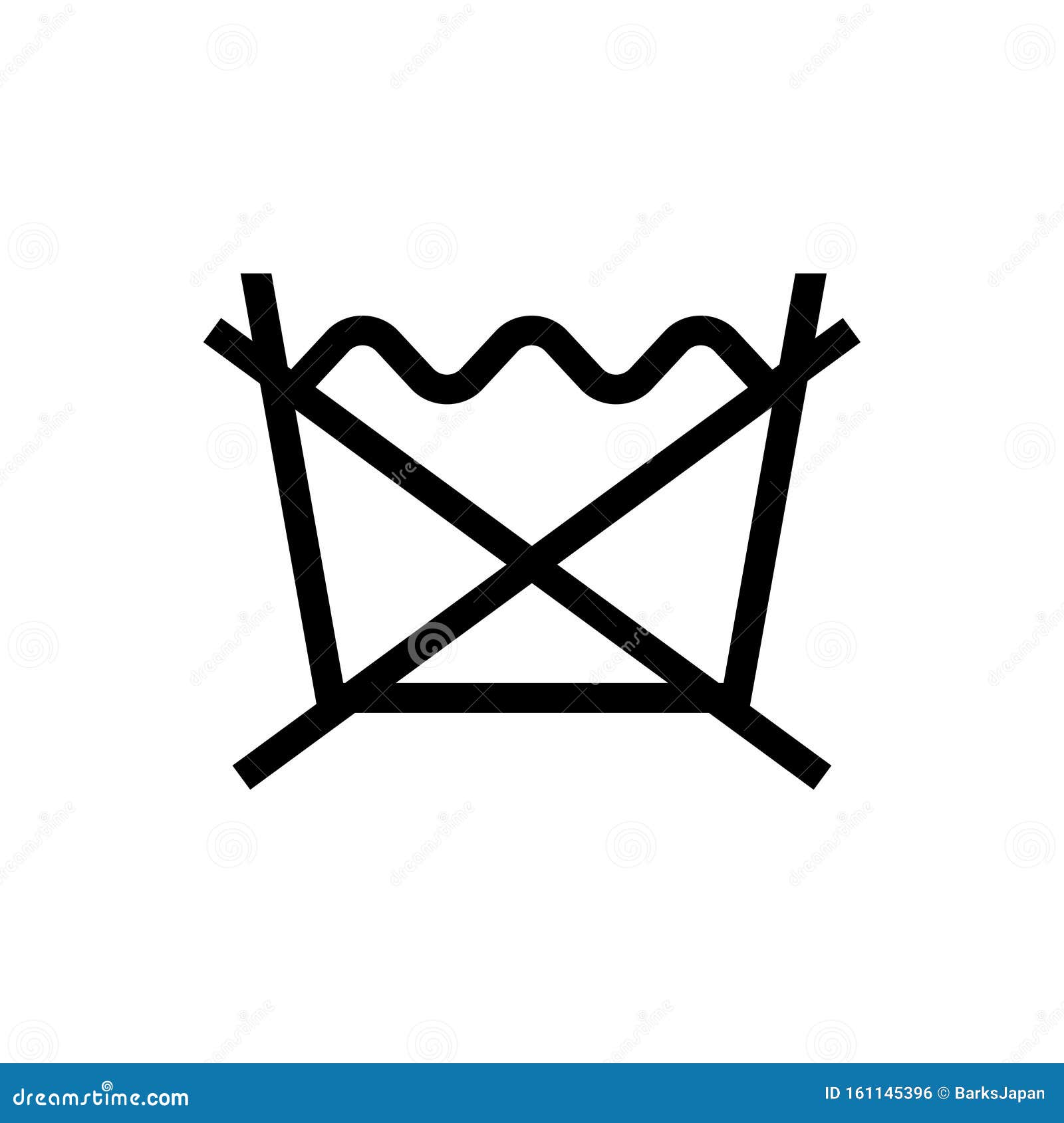 Laundry Symbol Icon / No Wash Stock Vector Illustration of care, clothes 161145396