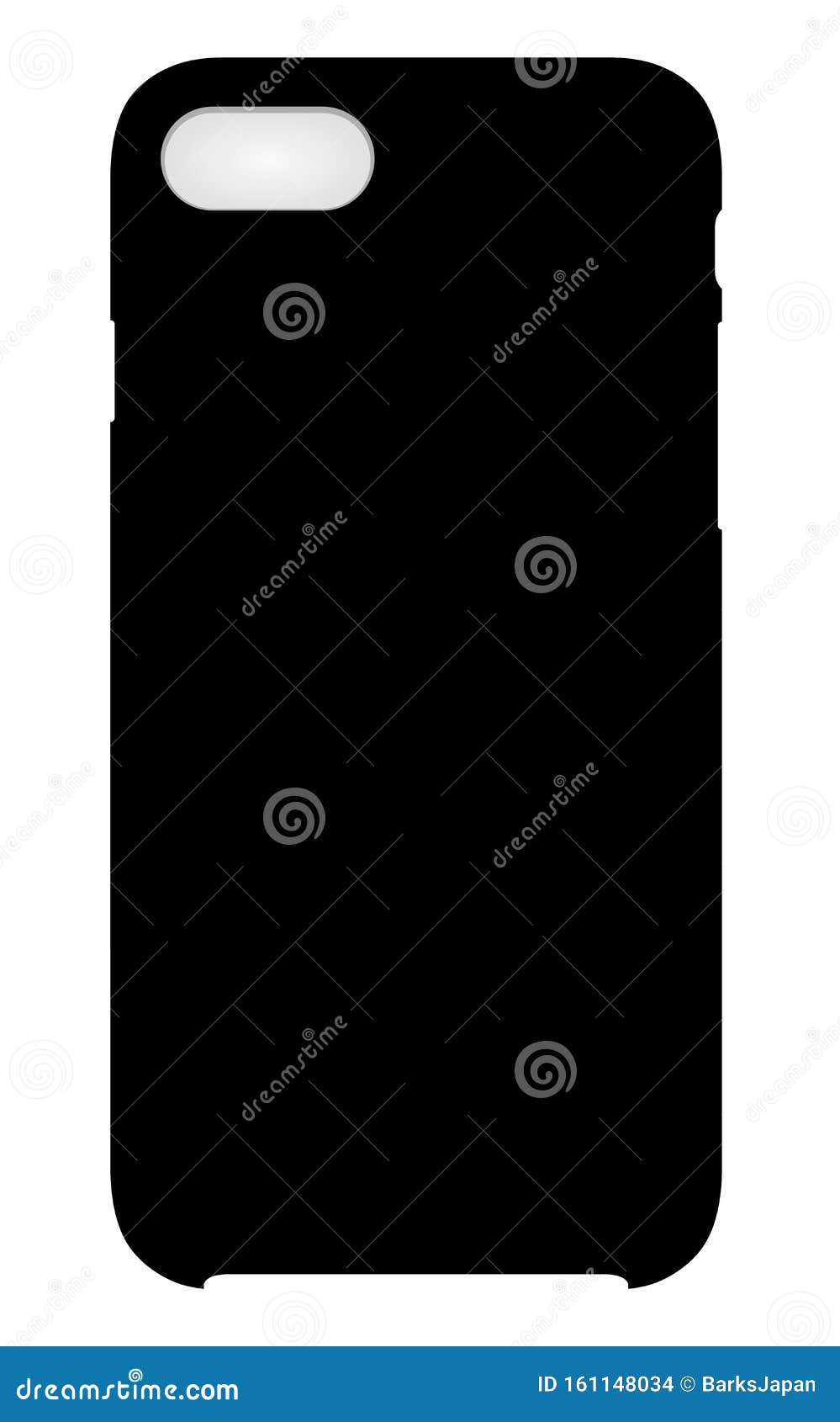 Download Smartphone Case Mockup Template / Black Stock Vector ...