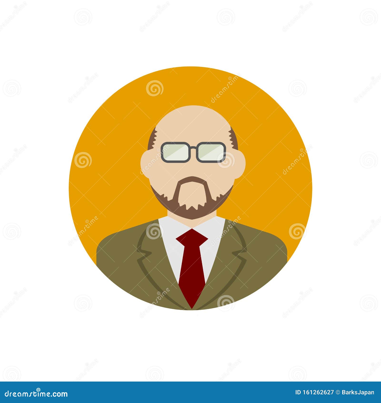 faceless business man avatar  / circle