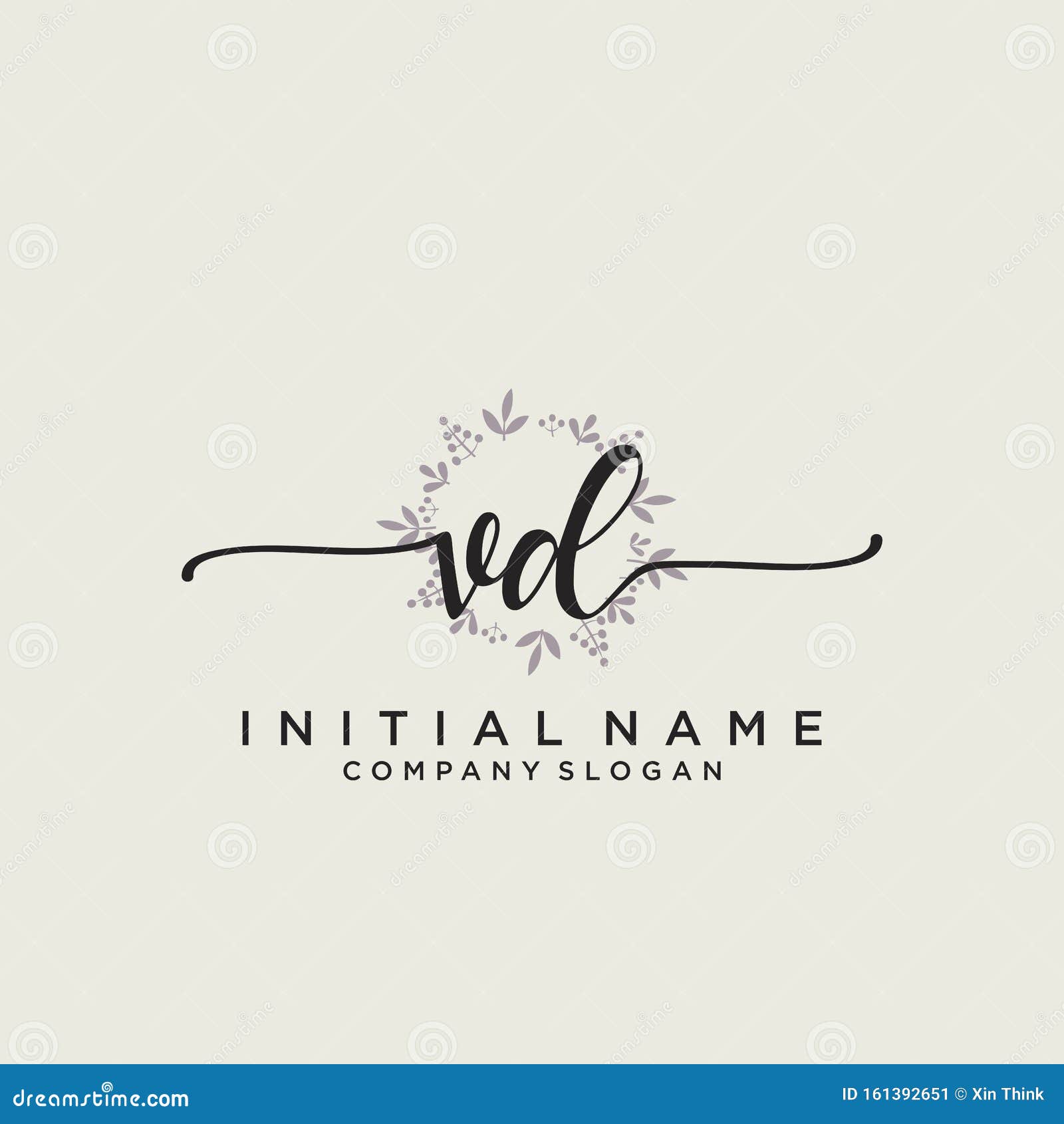 Initial LV beauty monogram and elegant logo design, handwriting