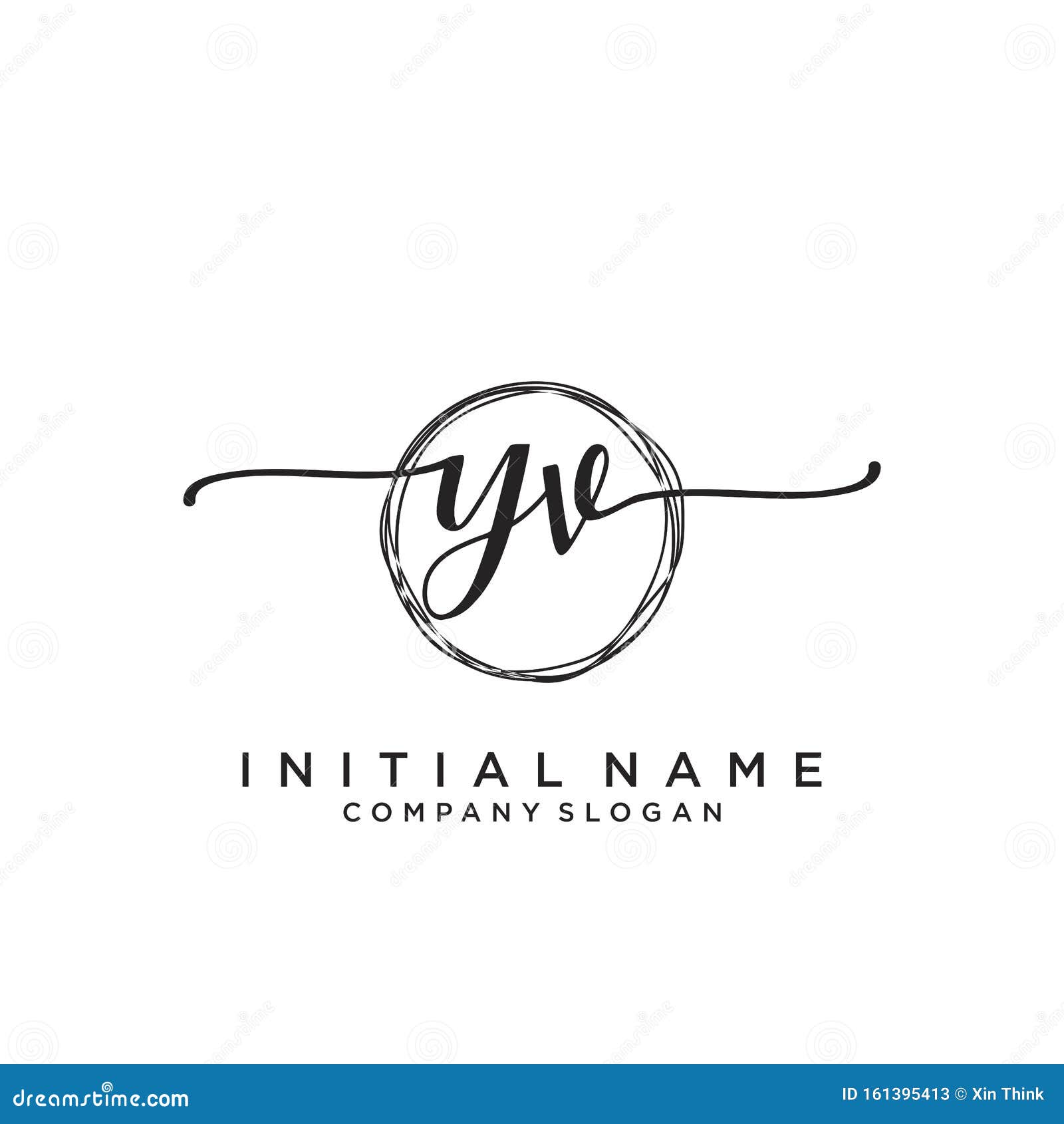 Letter Initial Beauty Monogram Elegant Logo Design Handwriting
