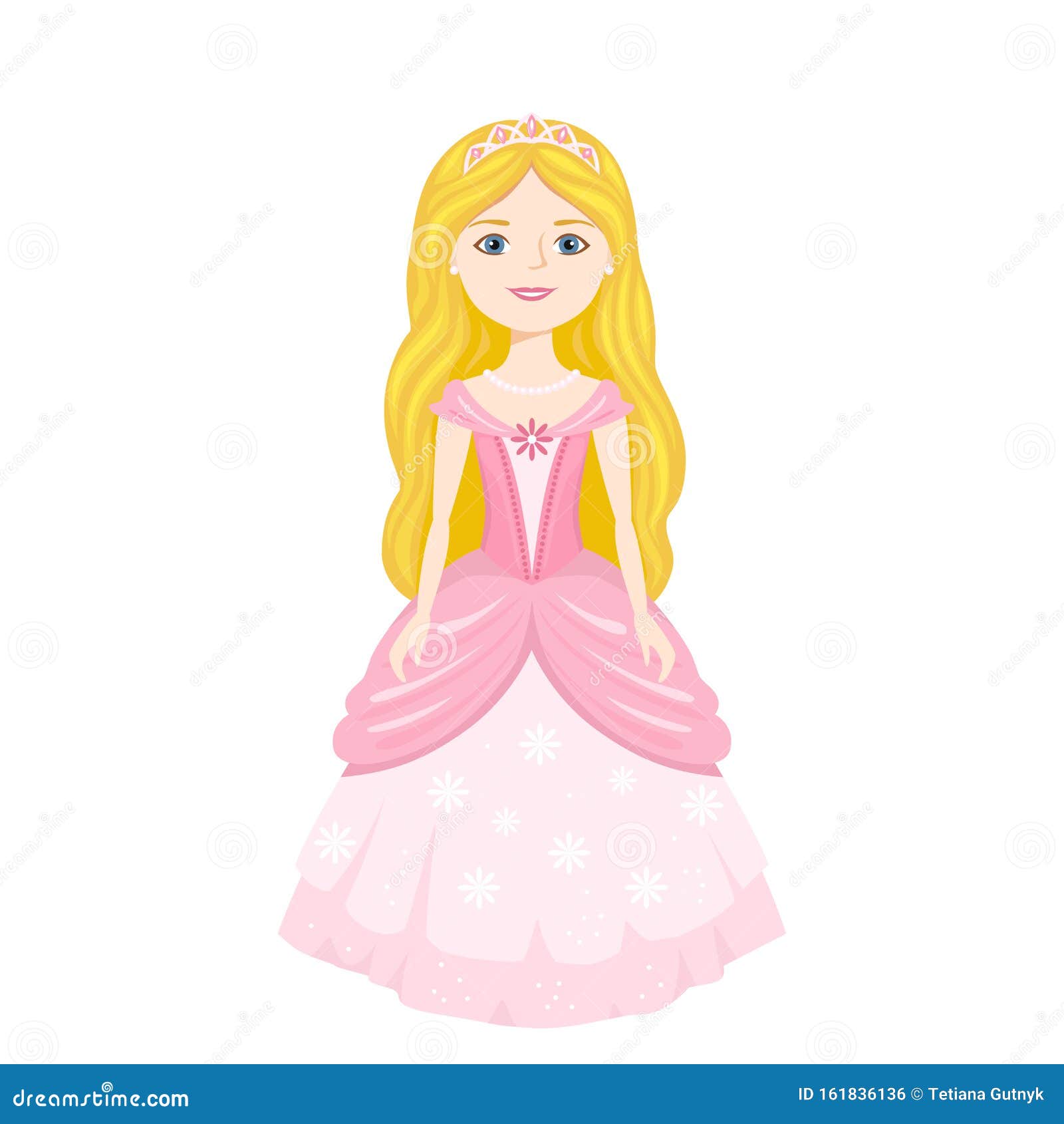 Little Princess with Long Golden Hair, Crown and Pink Dress. Beautiful Cute Blonde Girl Stock Vector - Illustration of little, clip: 161836136 Little Princess with Long Golden Hair, Crown and Pink Dress. Beautiful Cute Blonde Girl Stock Vector - Illustration of little, clip: 161836136