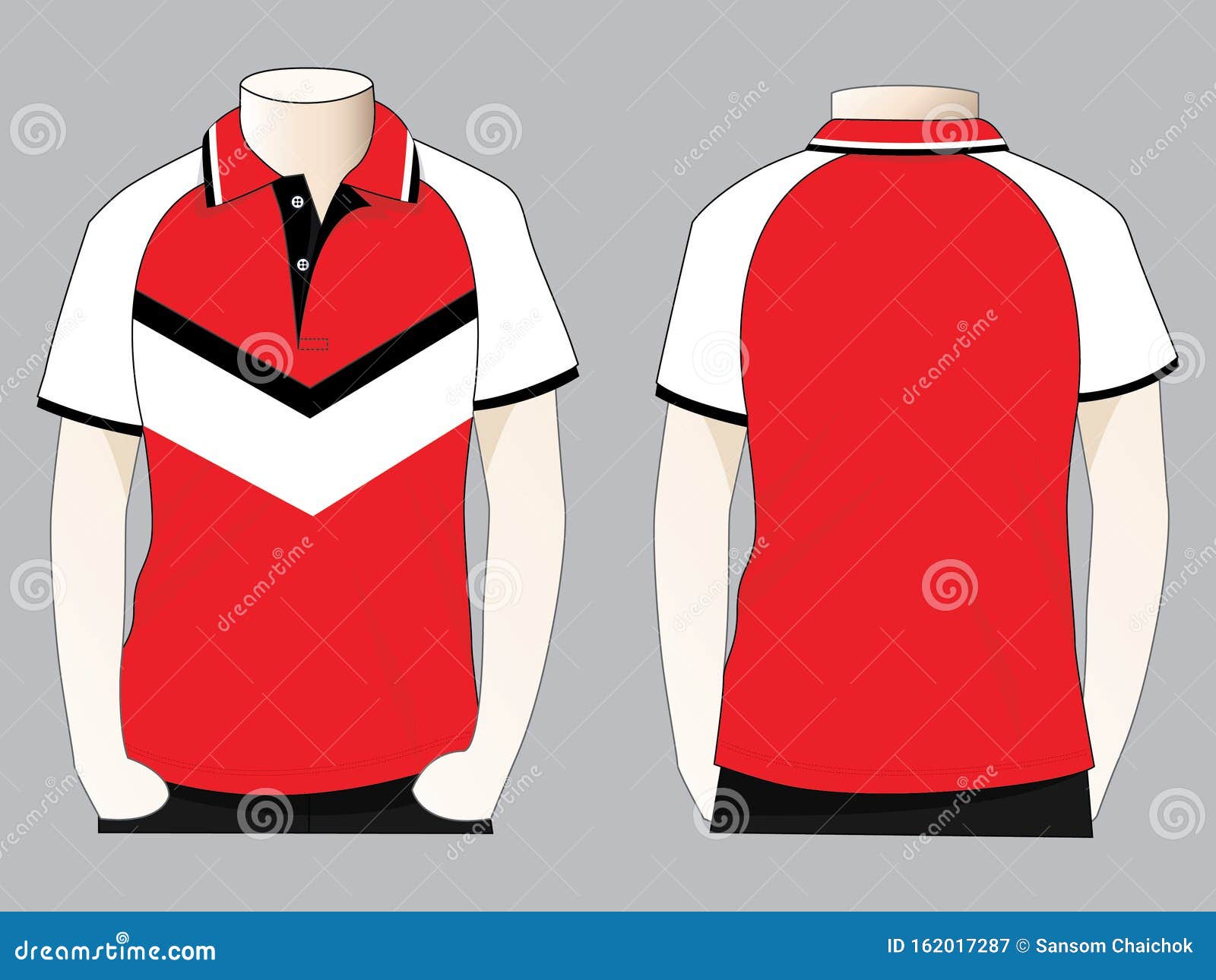 Slope Shoulder Polo Shirt Design Vector Stock Illustration ...