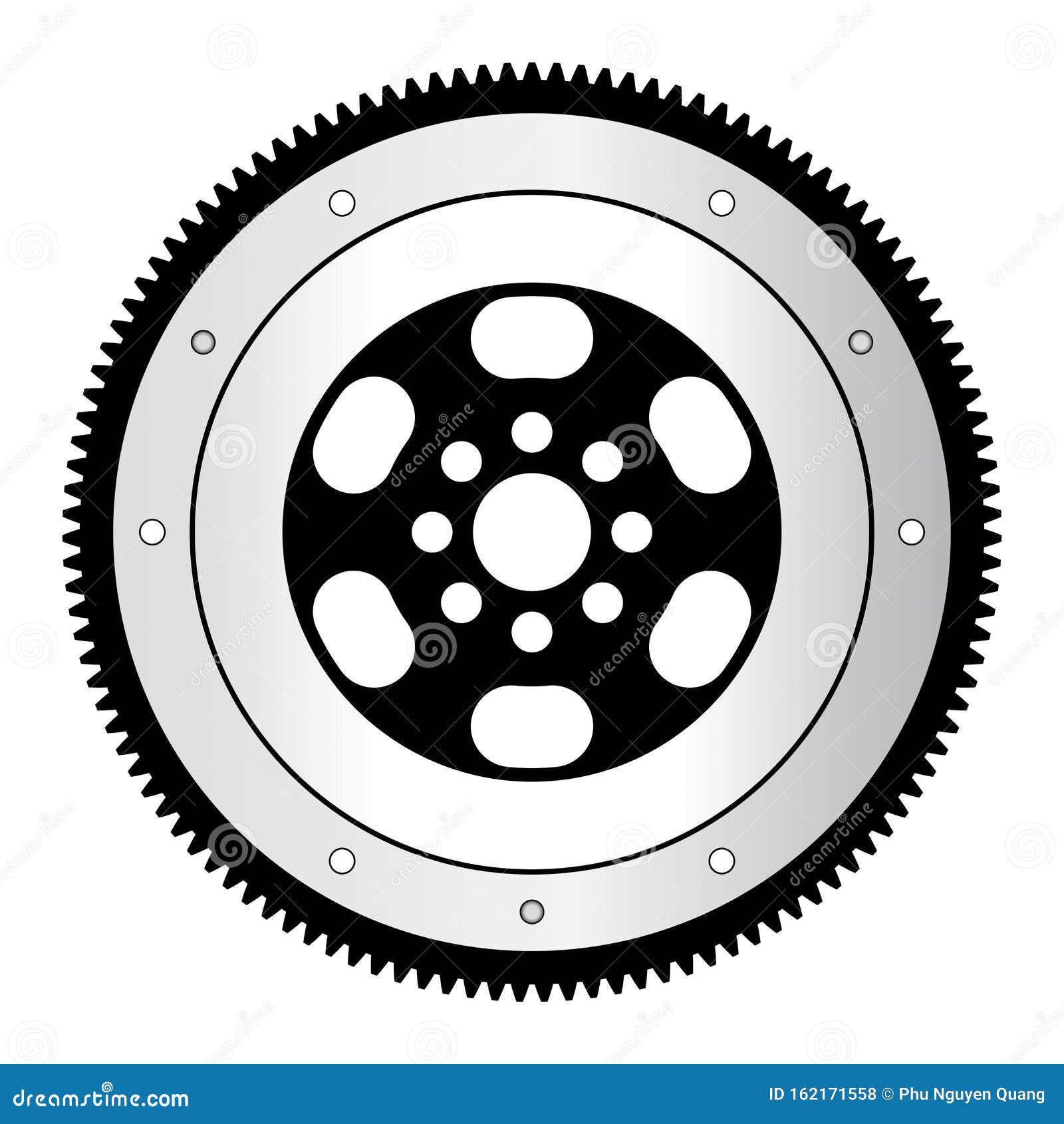 Engine Flywheel. Drive Train. Vector Illustration Stock Vector