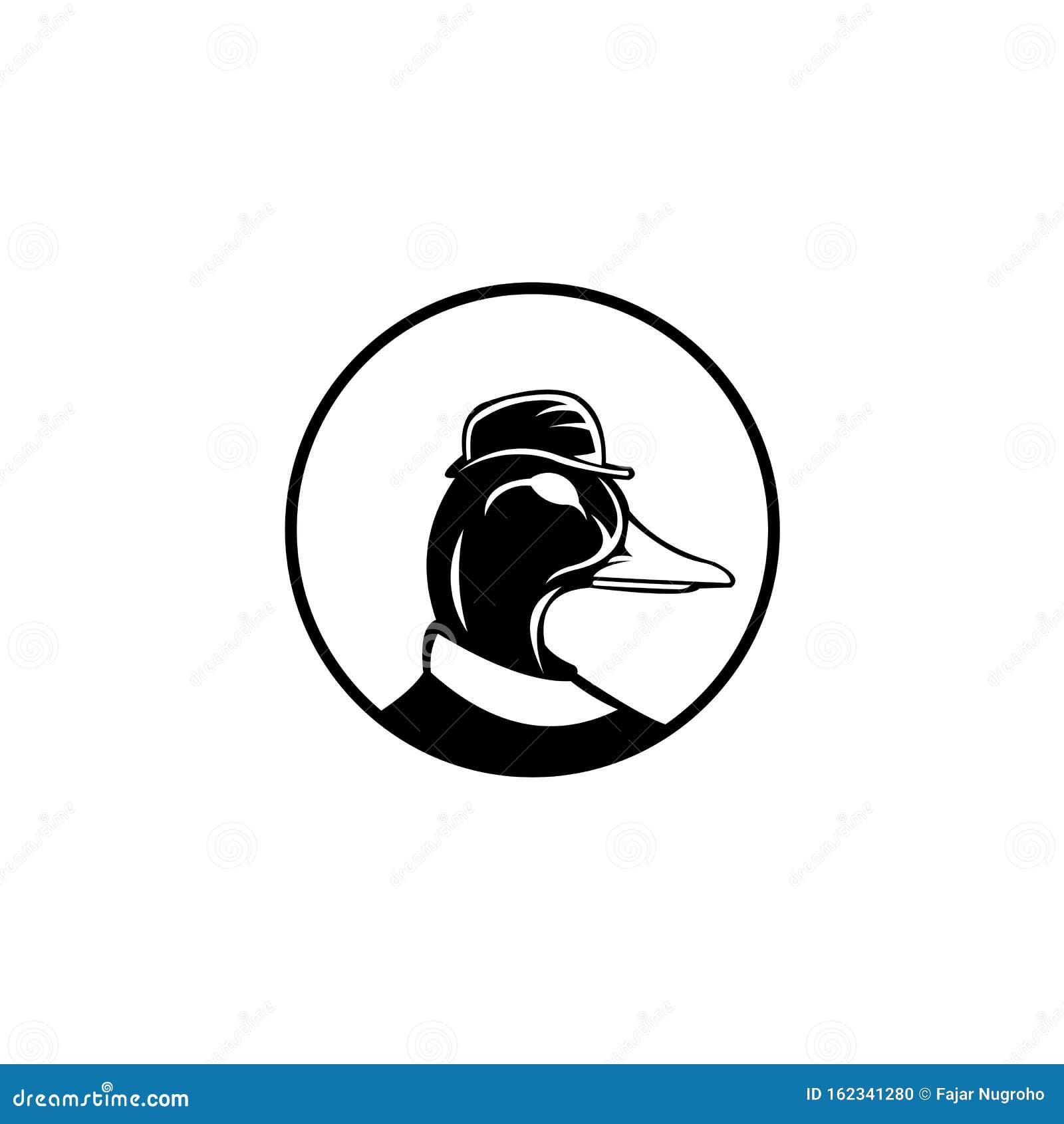 Cartoon Duck Wearing Top Hat,logo Vector Stock Vector Illustration of