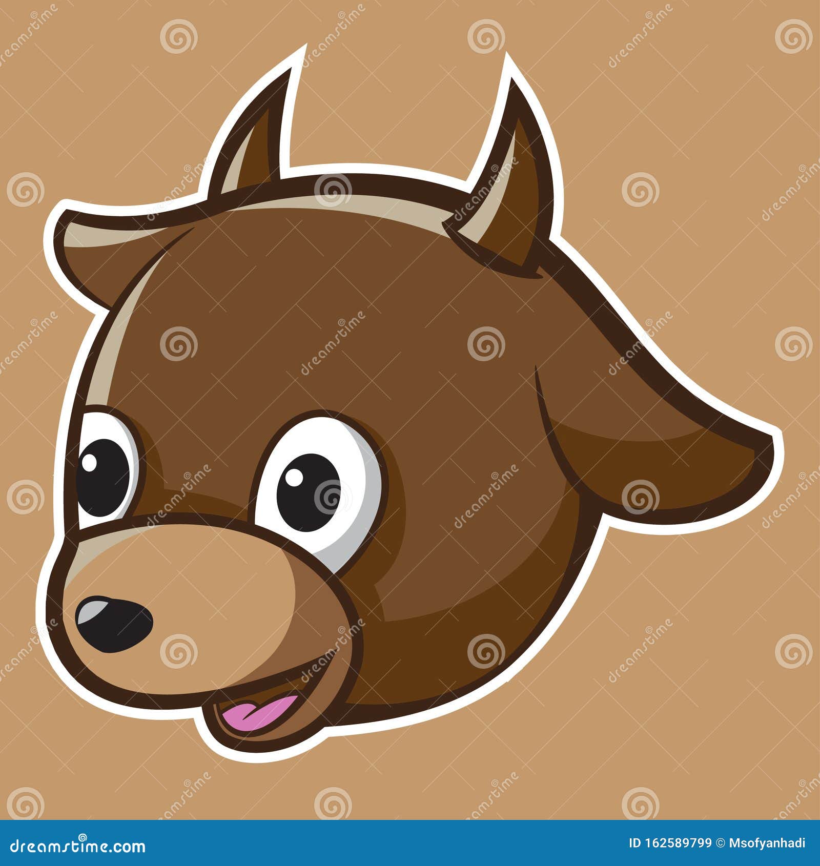 Cow Head Mascot Logo Design Stock Vector - Illustration of angry, mascot:  162589799