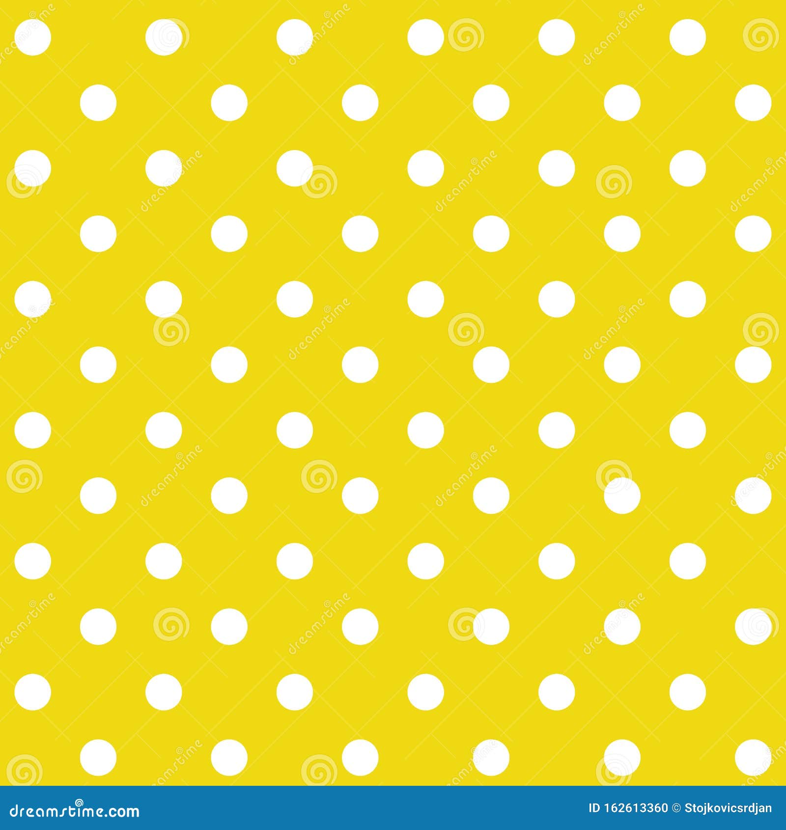 Yellow Polka Dot Seamless Pattern Stock Vector - Illustration of graphic,  decor: 162613360
