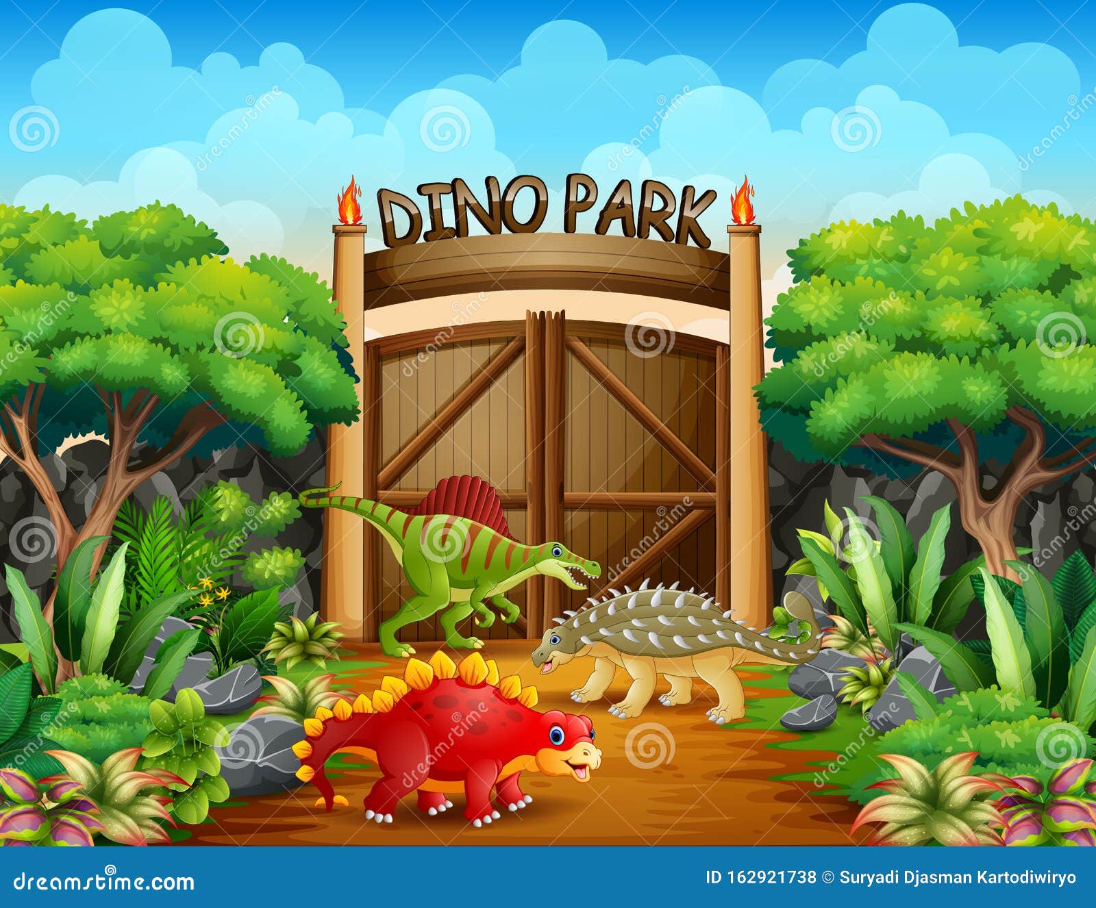 different dinosaurs in dino park 