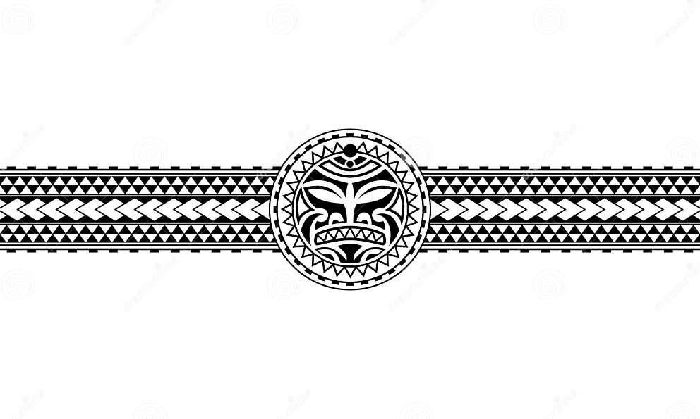 Maori Polynesian Tattoo Border Tribal Sleeve Pattern Vector. Samoan ...