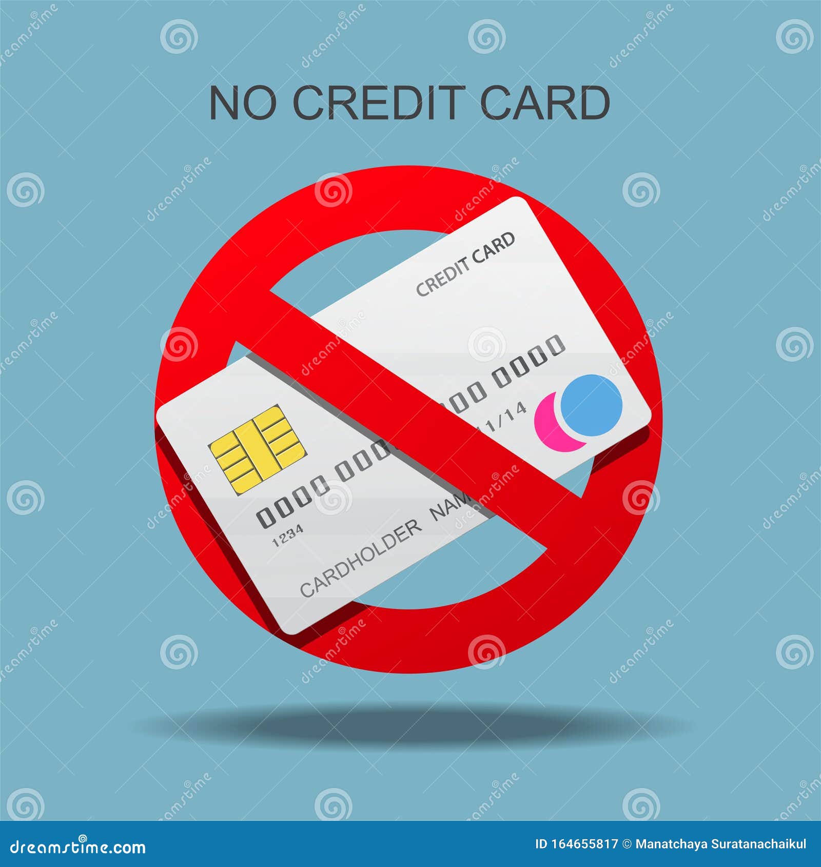 no credit card allowed sign