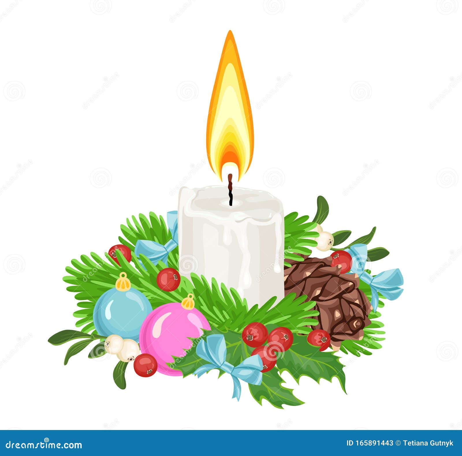 Merry Christmas Things In White Background Stock Illustration - Download  Image Now - Arts Culture and Entertainment, Bell, Candle - iStock