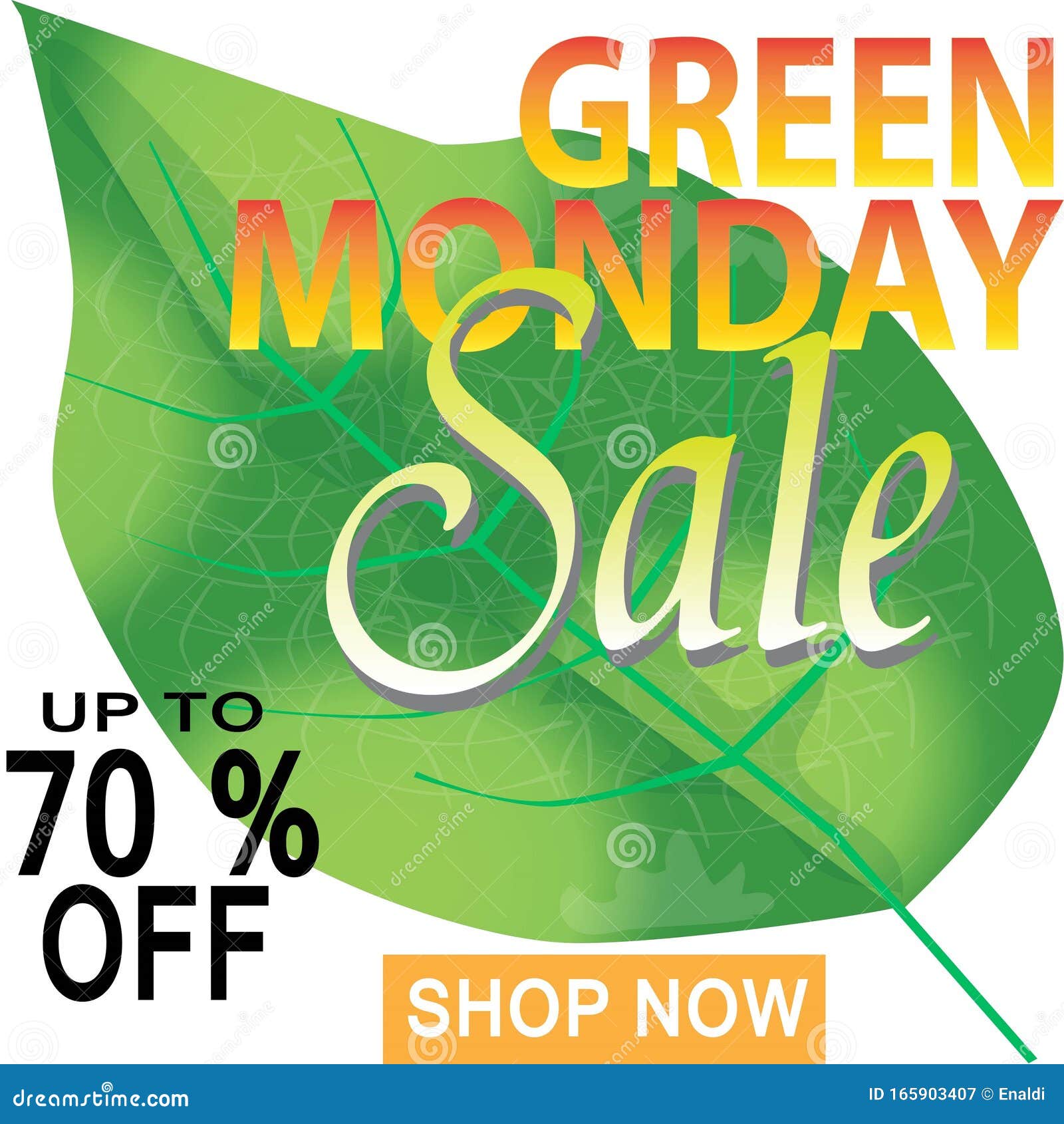 Green Monday Sale Sign and Banner Stock Vector Illustration of promo