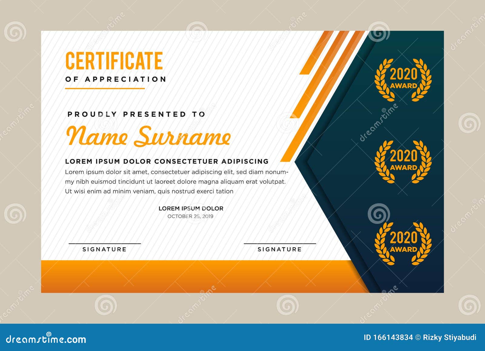 Premium Modern Certificate Template with Dark Green Texture and With Workshop Certificate Template