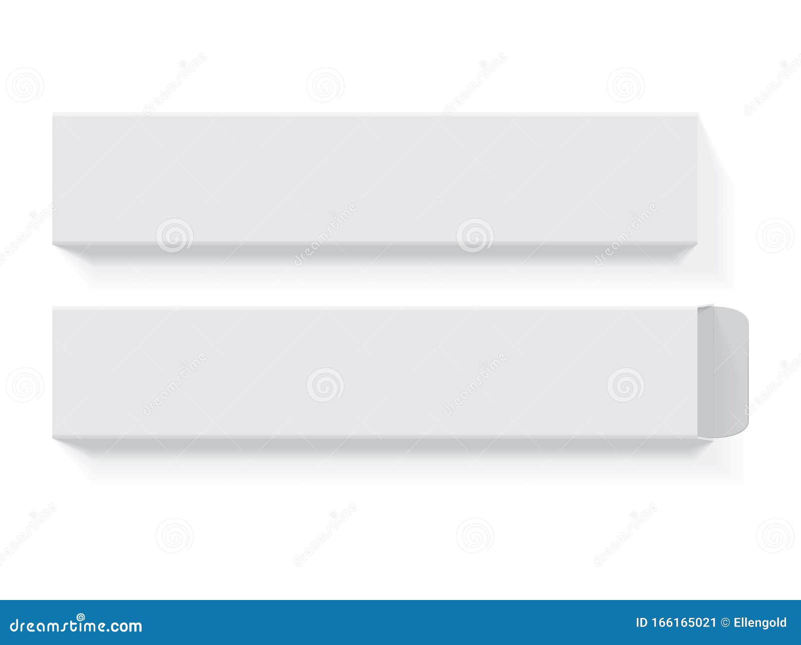 Download Rectangular Box On A White Background Top View Mock Up ...