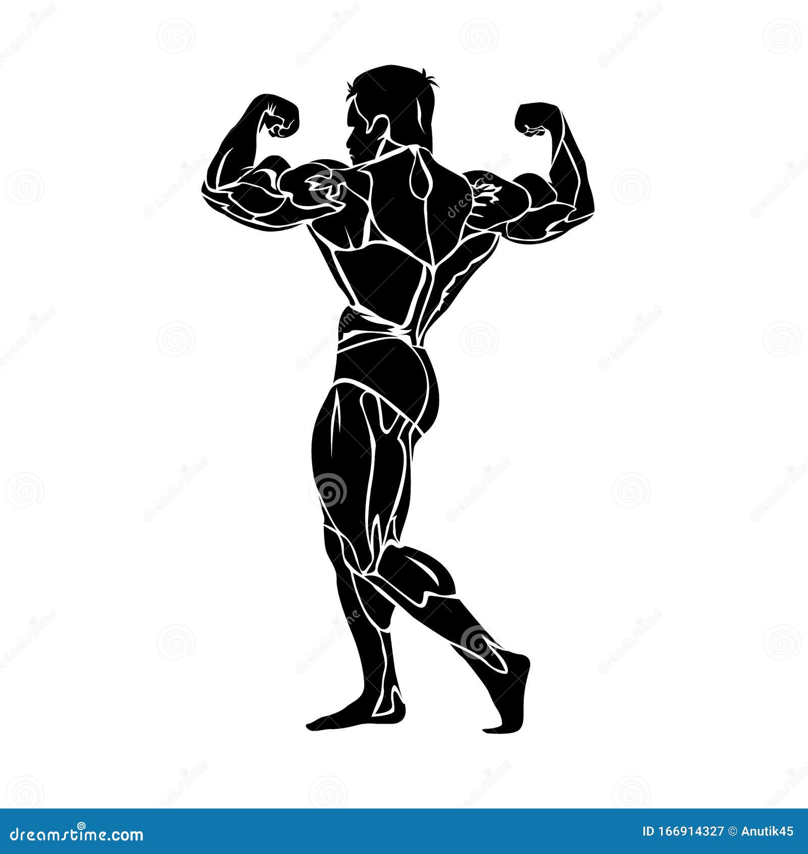 Bodybuilding, vector icon stock vector. Illustration of male - 166914327