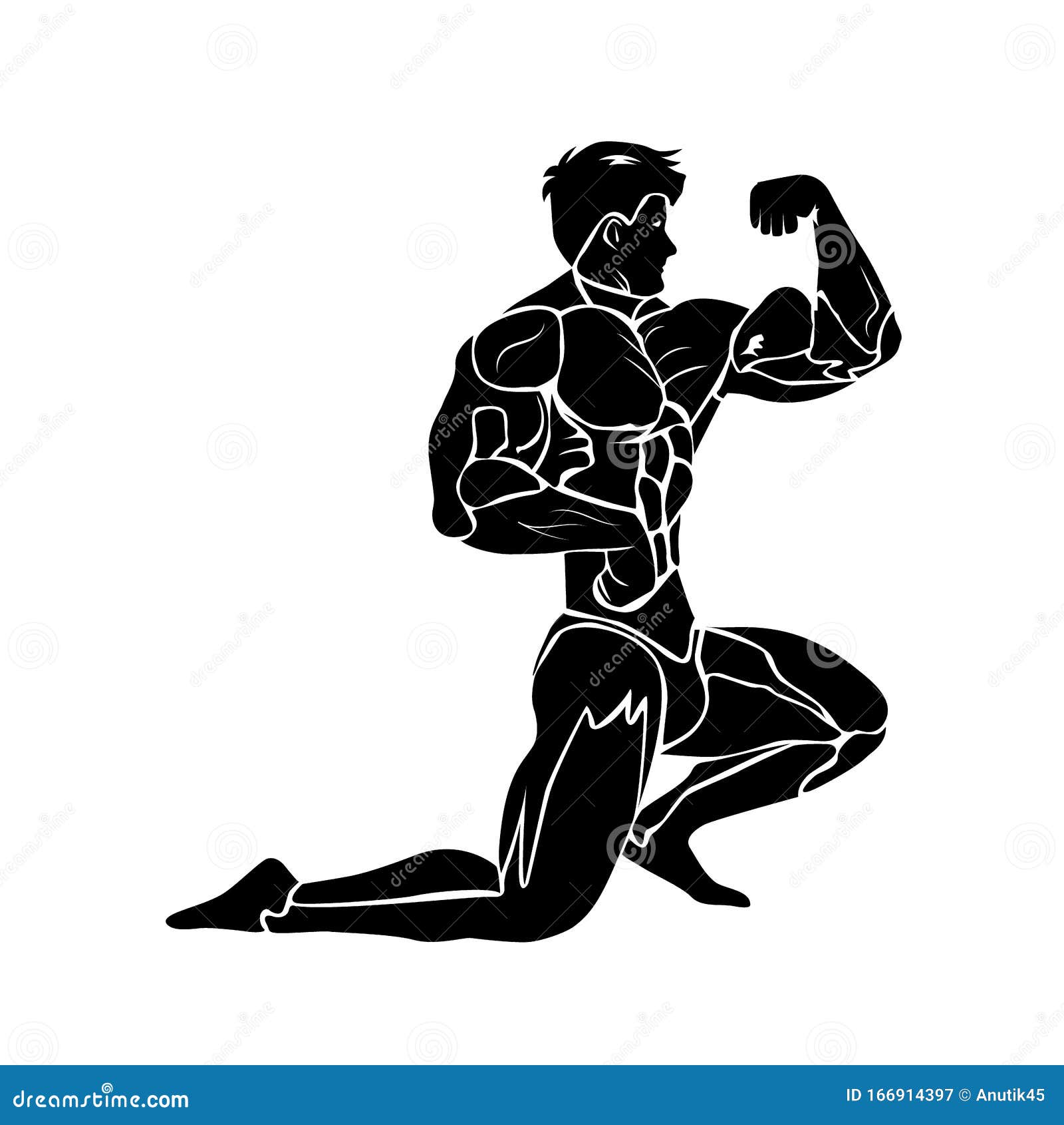 Bodybuilding, vector icon stock vector. Illustration of fitness - 166914397