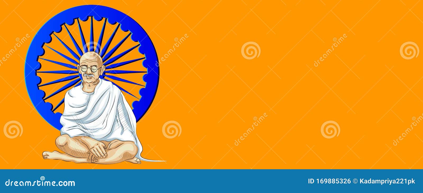 Republic Day India Celebration on 26 January with Orange  Gandhi  Ji. Stock Vector - Illustration of banner, honor: 169885326