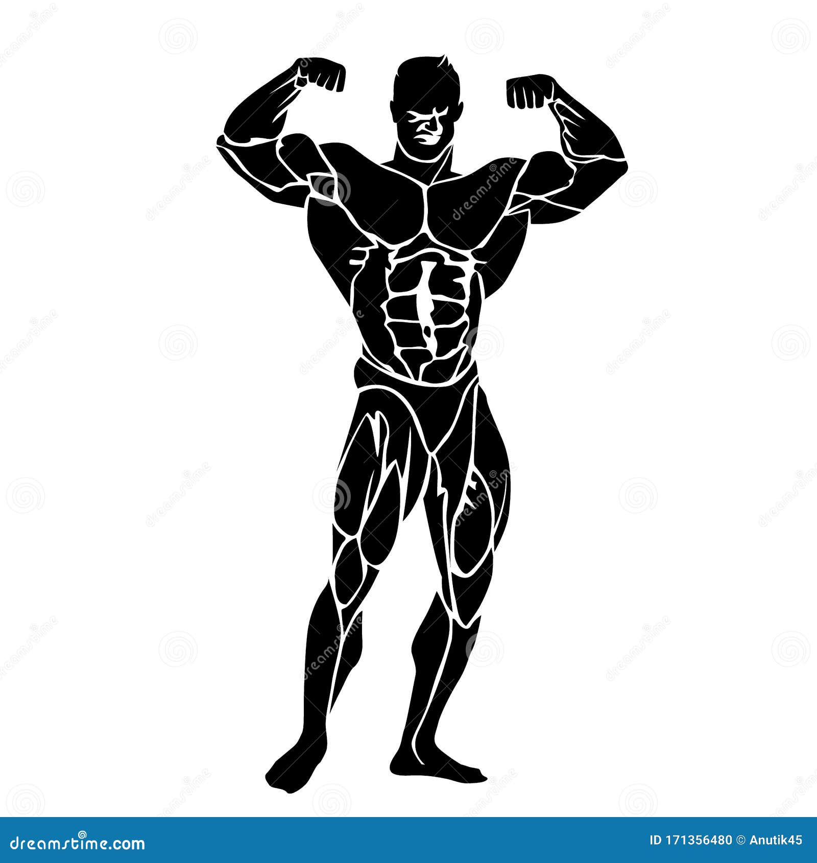 Bodybuilding Icon, Fitness Theme, Vector Illustration Stock Vector ...