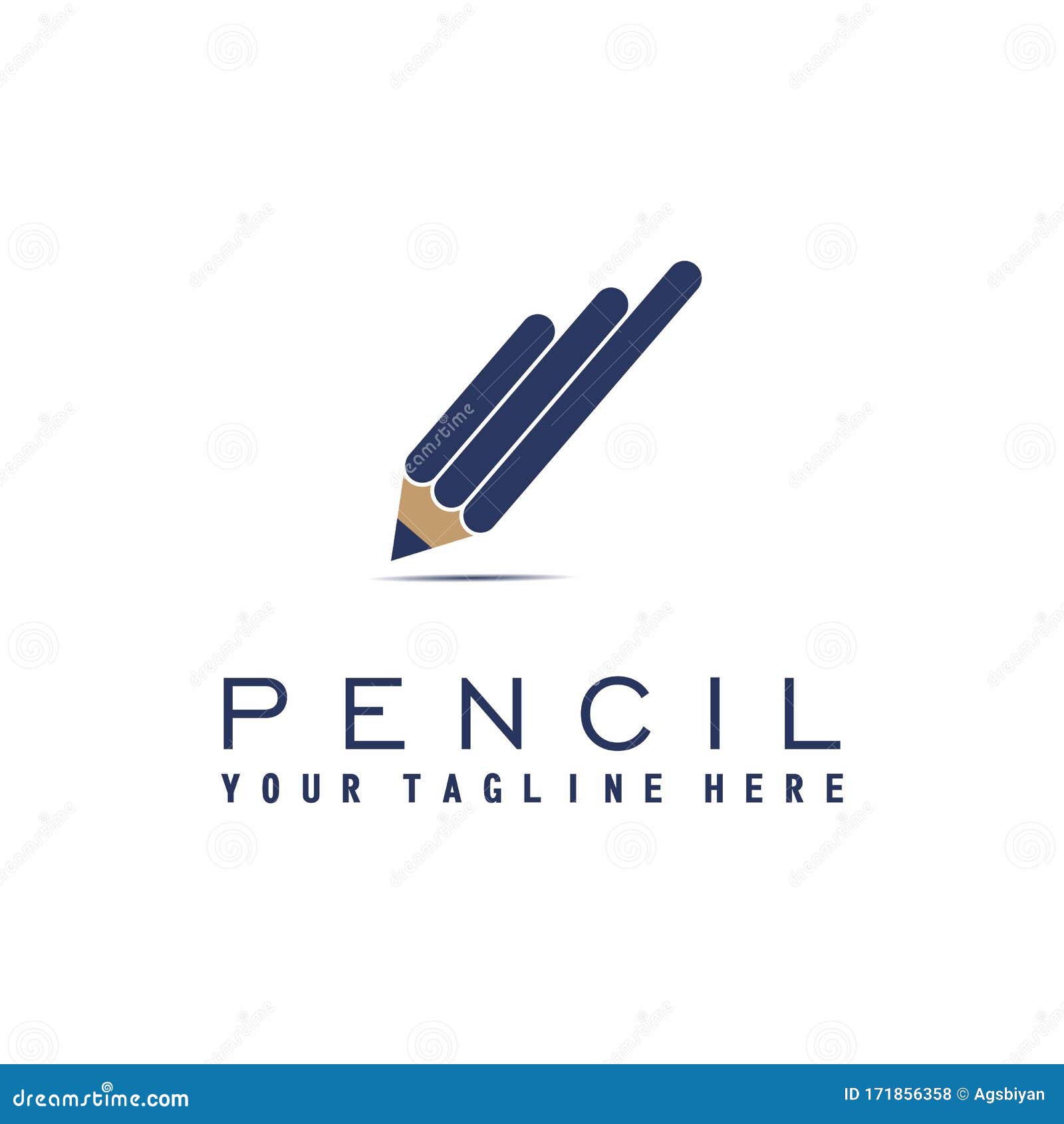 Pencil Shape Design that Looks Simple but Attractive Stock Vector ...