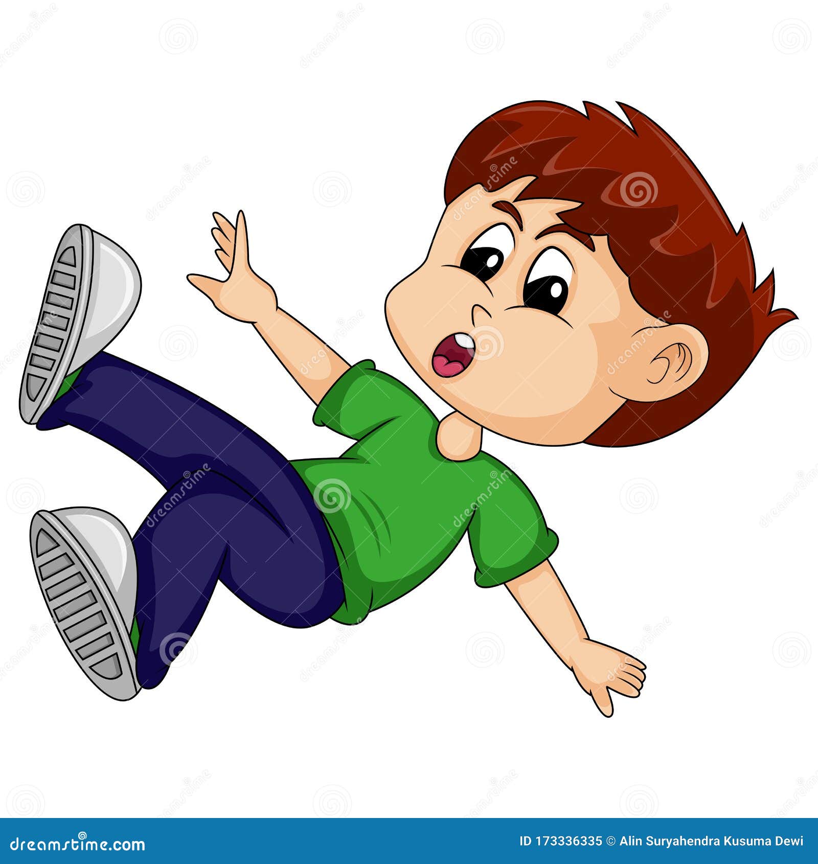 Boy Fell Down Cartoon Vector Illustration Stock Vector - Illustration ...