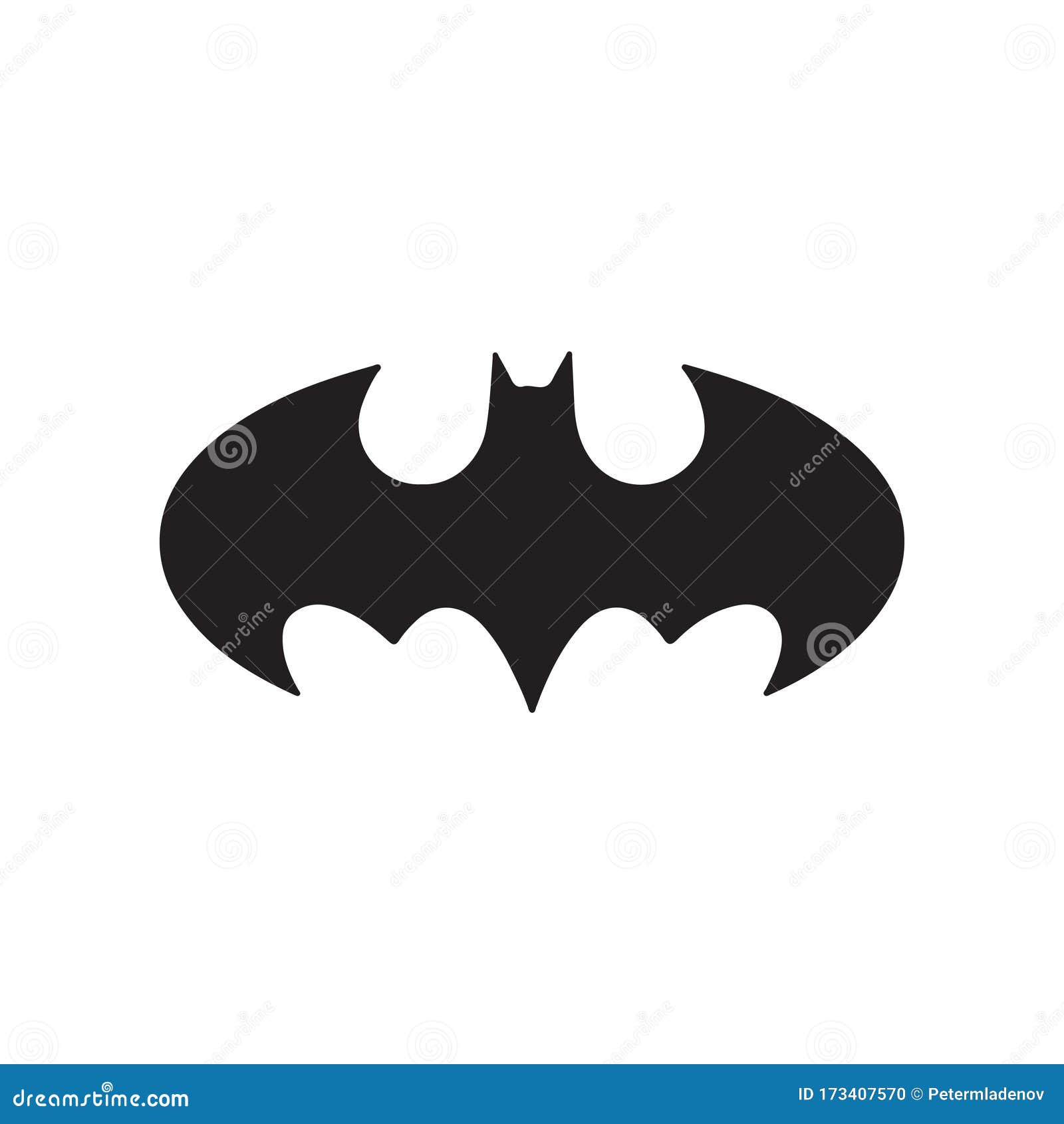 American Superhero Batman Icon. Black Silhouette Vector Editorial Image -  Illustration of joker, element: 173407570