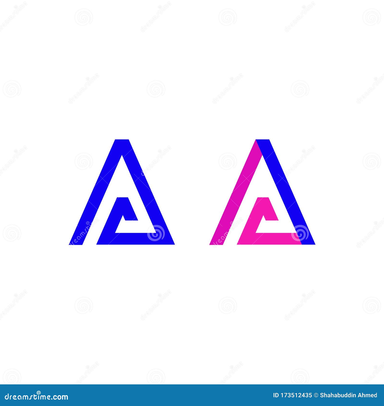 Initial Letter A Logo Design On White Background Stock