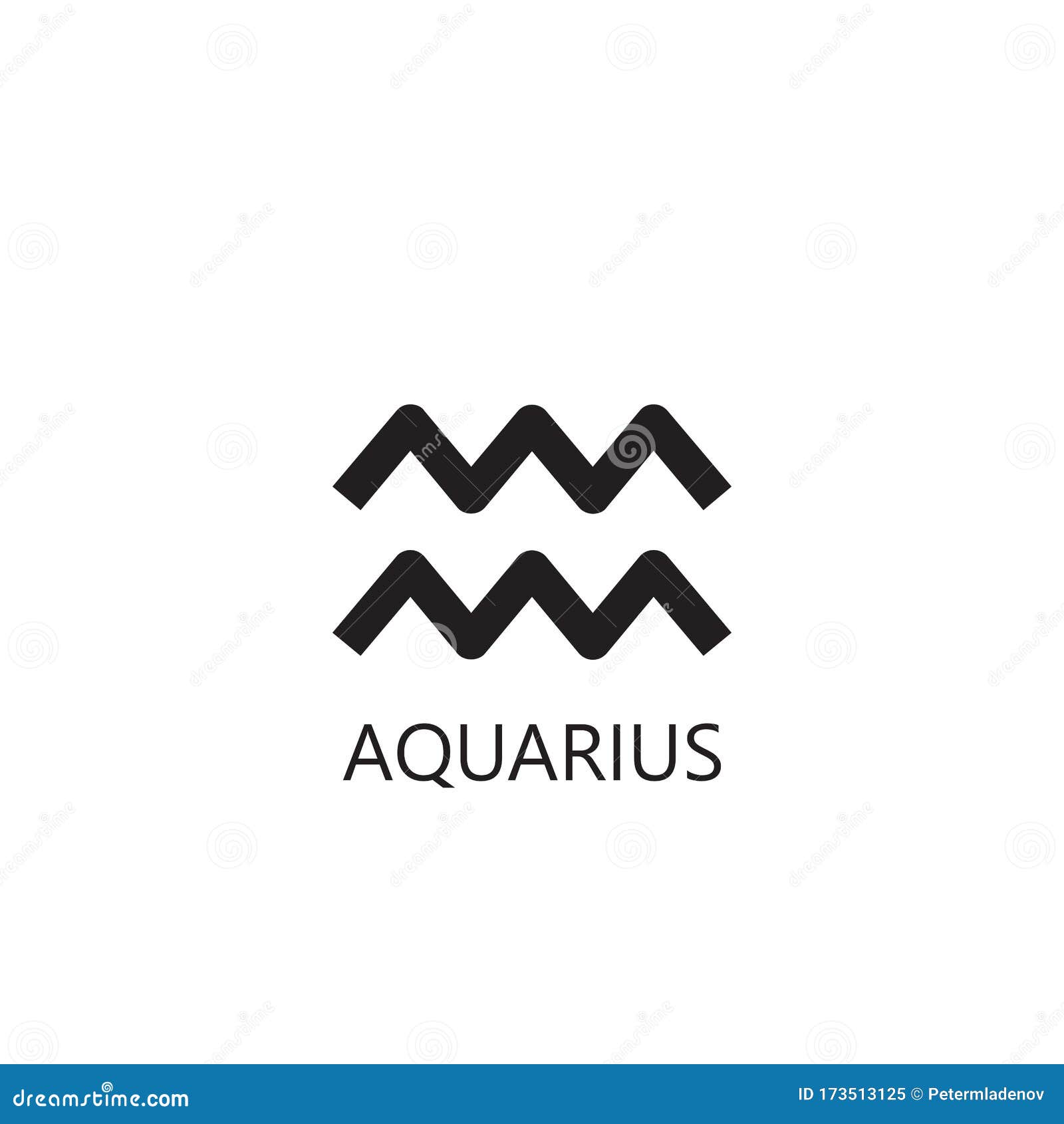 Aquarius Symbol - the Eleventh Astrological Sign in the Zodiac Stock ...