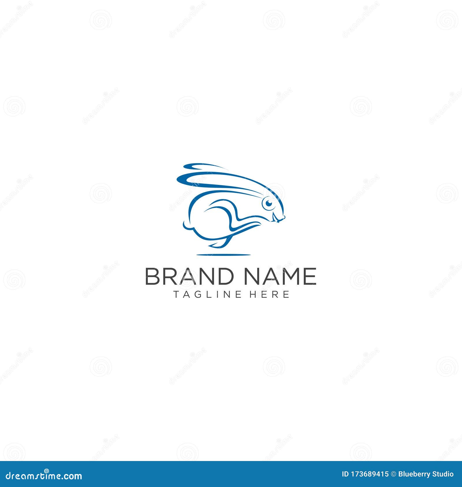 Rabbit Run Logo Design Template Vector . Bunny Logo Icon Stock Illustration Illustration of