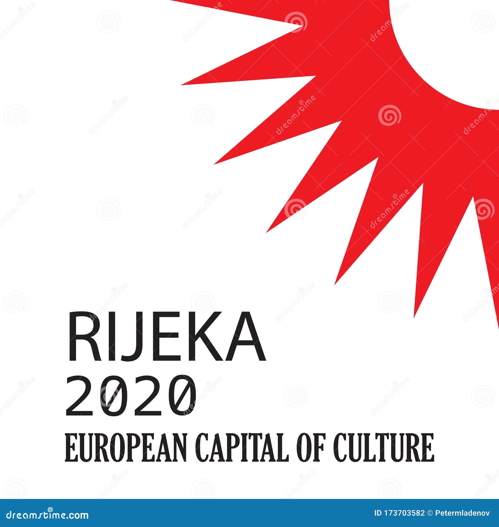 Waving Flag With HNK Rijeka Football Club Logo. Editorial 3D