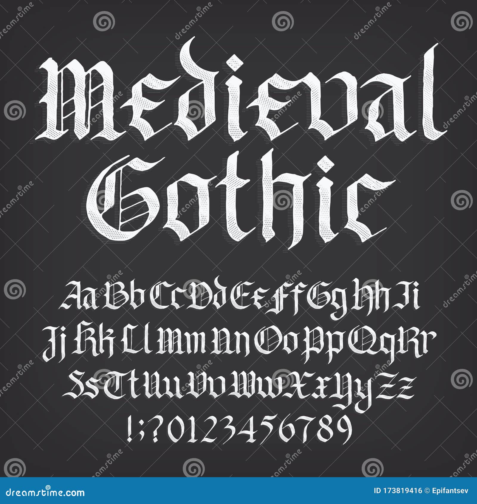 Bản font chữ Gothic Medieval là một trong những phông chữ được ưa chuộng nhất trong thiết kế, với những nét đậm chất cổ điển, tạo nên sự độc đáo và uy tín.