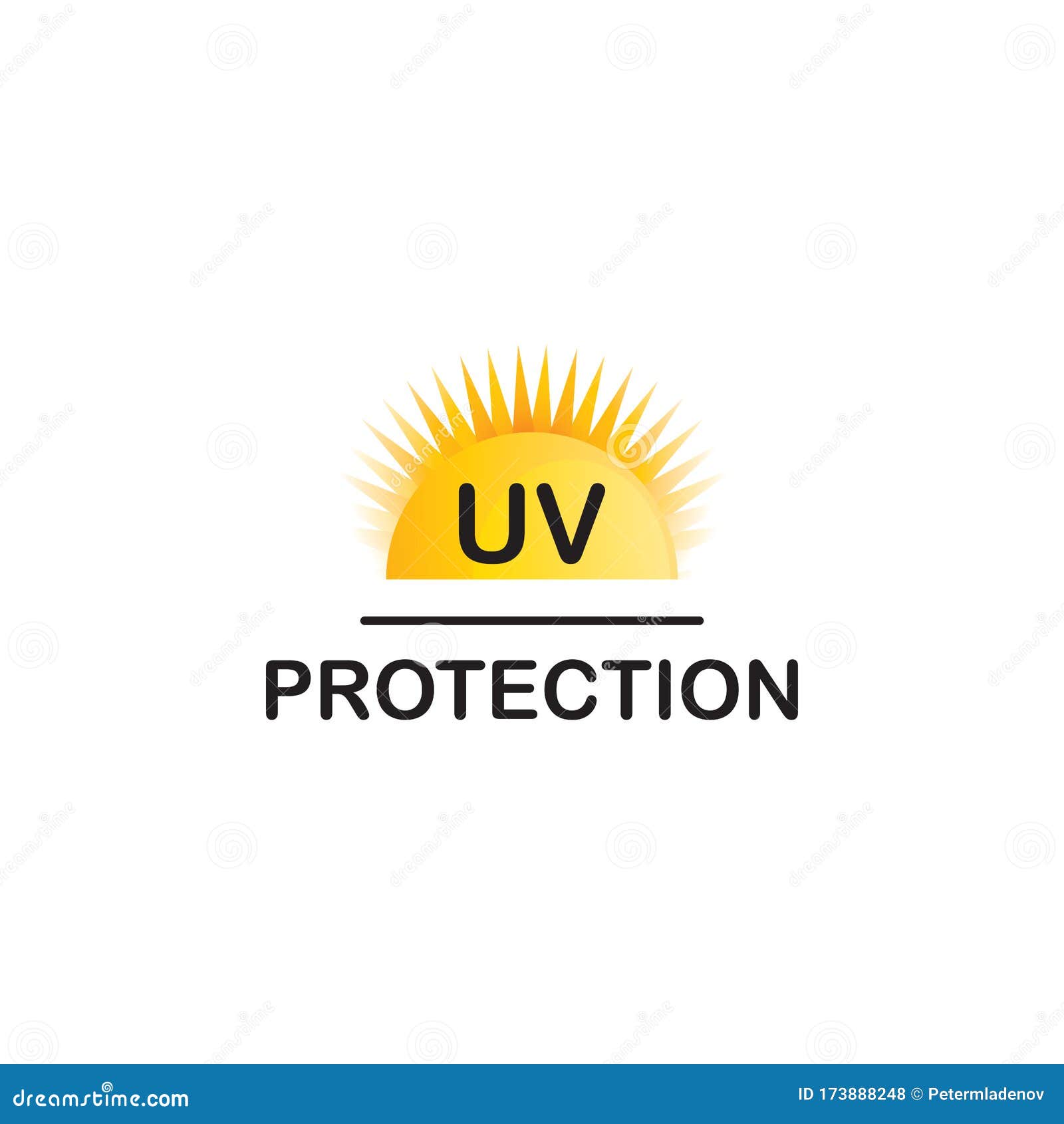 UV Protection Icon Vector Isolated on White Background, Anti Sun