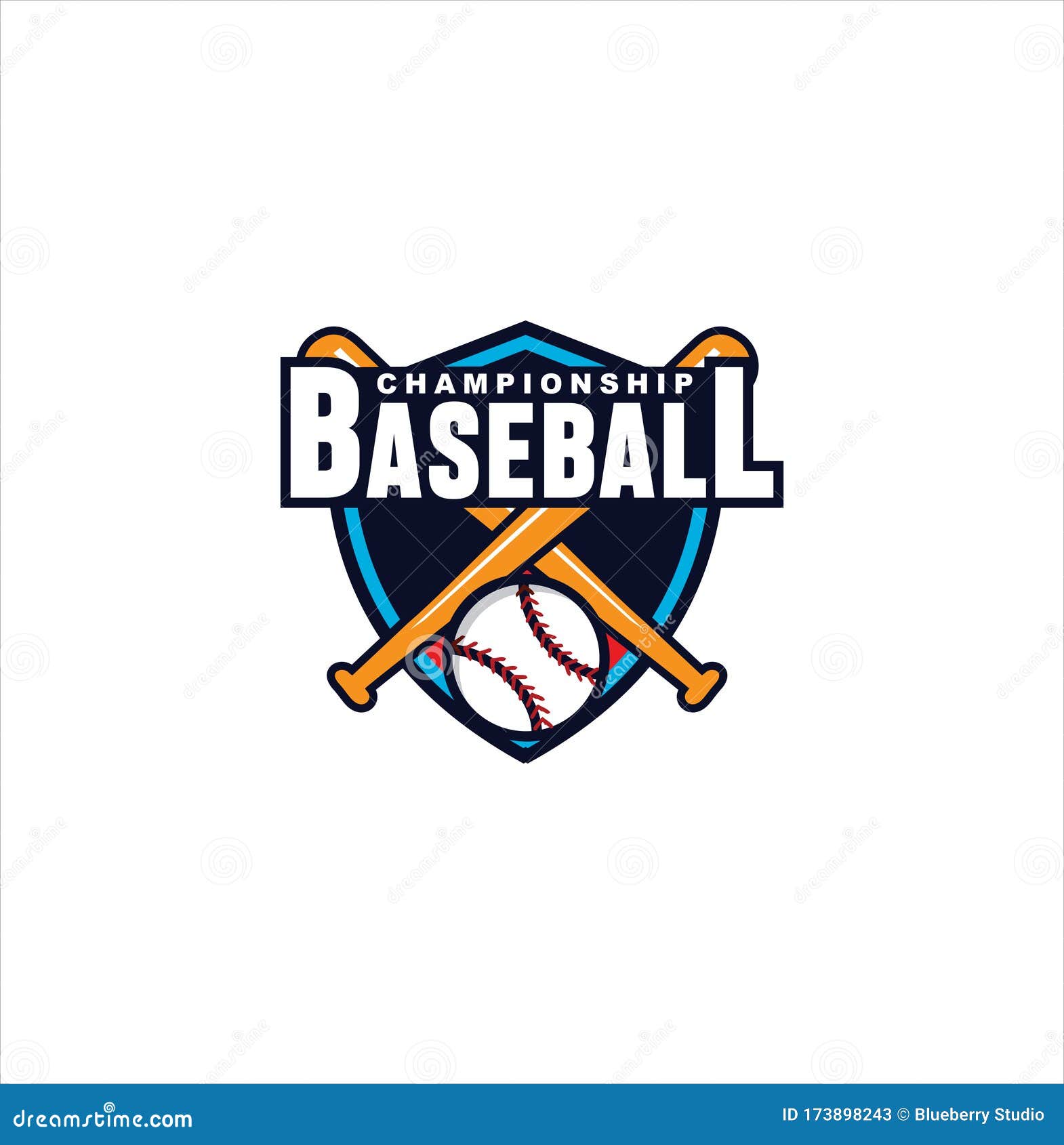 Baseball championship logo design inspiration Vector Image