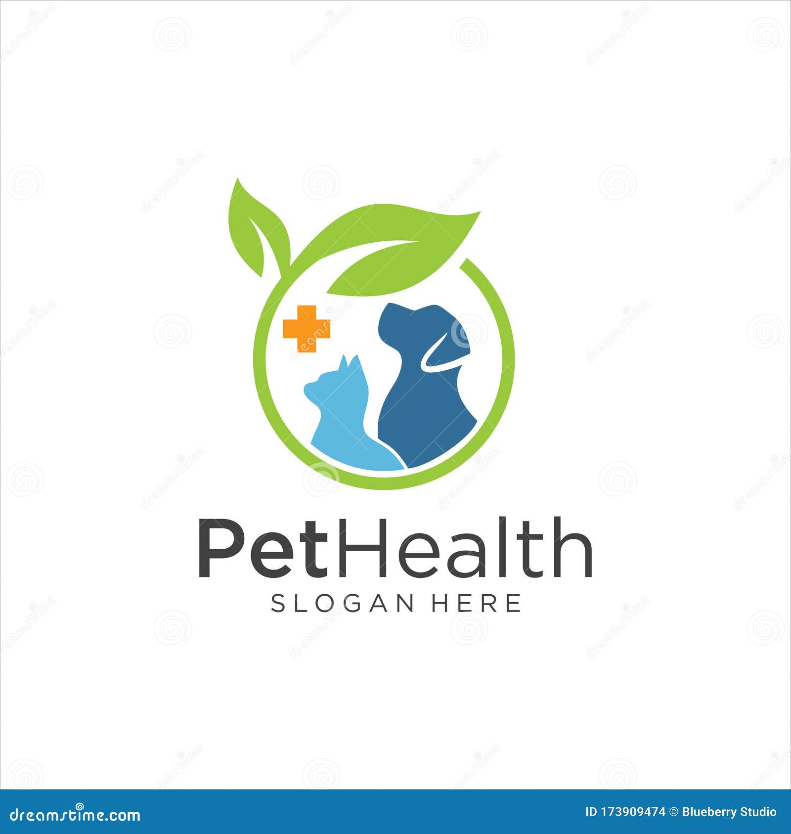 Modsige bar madlavning Pet Shop Logo .Leaf Nature Pet Logo Design . Dog Cat Logo . Animal Pet Care  Logo . Vet Logo, Pet Store . Pet Health Logo Stock Illustration -  Illustration of happy, icon: 173909474