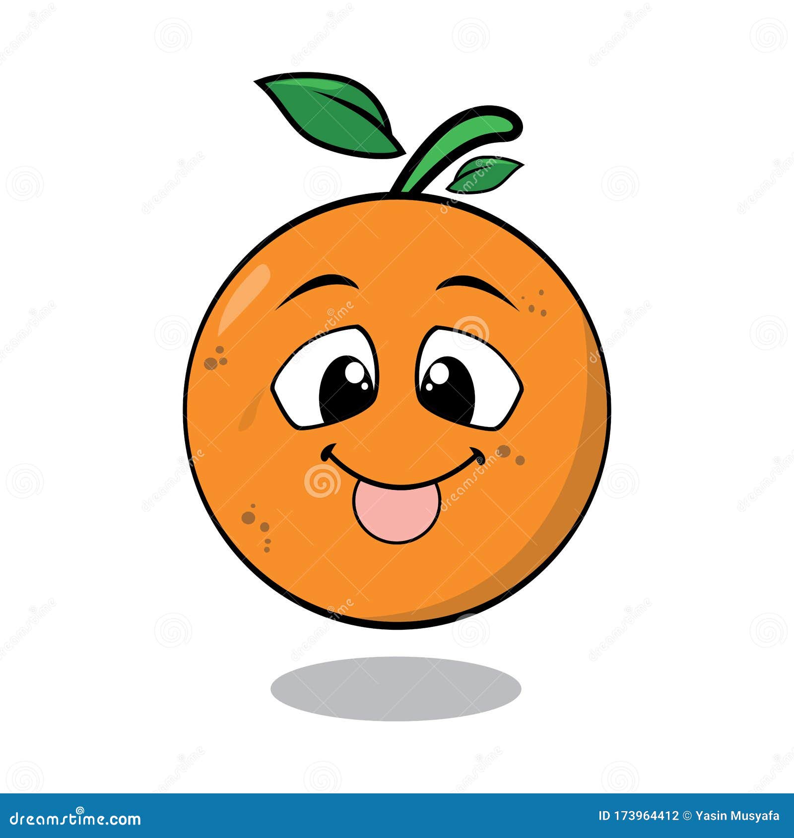 Happy Cartoon Cute Smiling Orange Fruit Character Isolated on White  Background, Cute Orange Fruit Cartoon, Vector Illustration. Stock Vector -  Illustration of natural, happy: 173964412