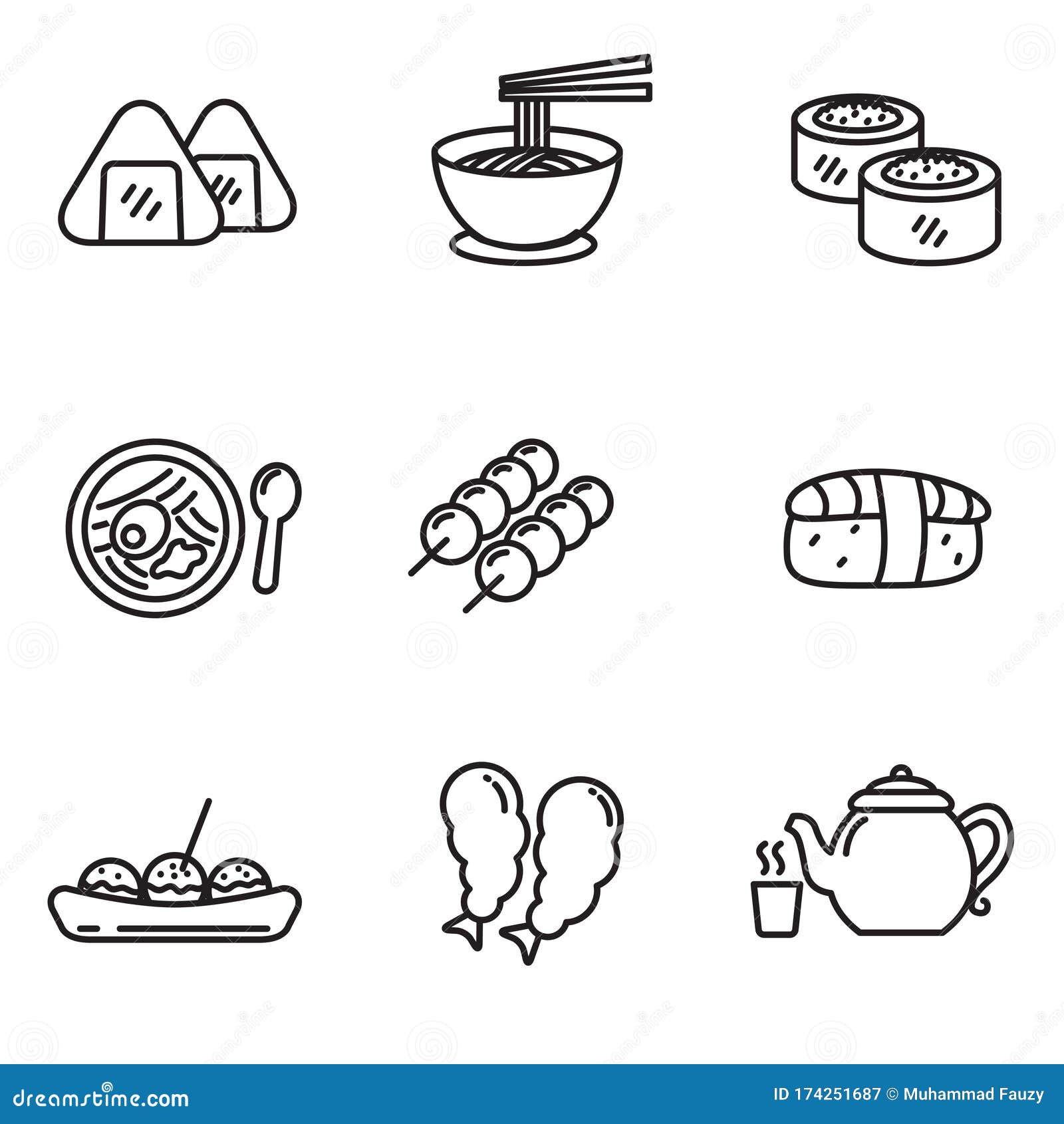 japanese food clipart black and white cross