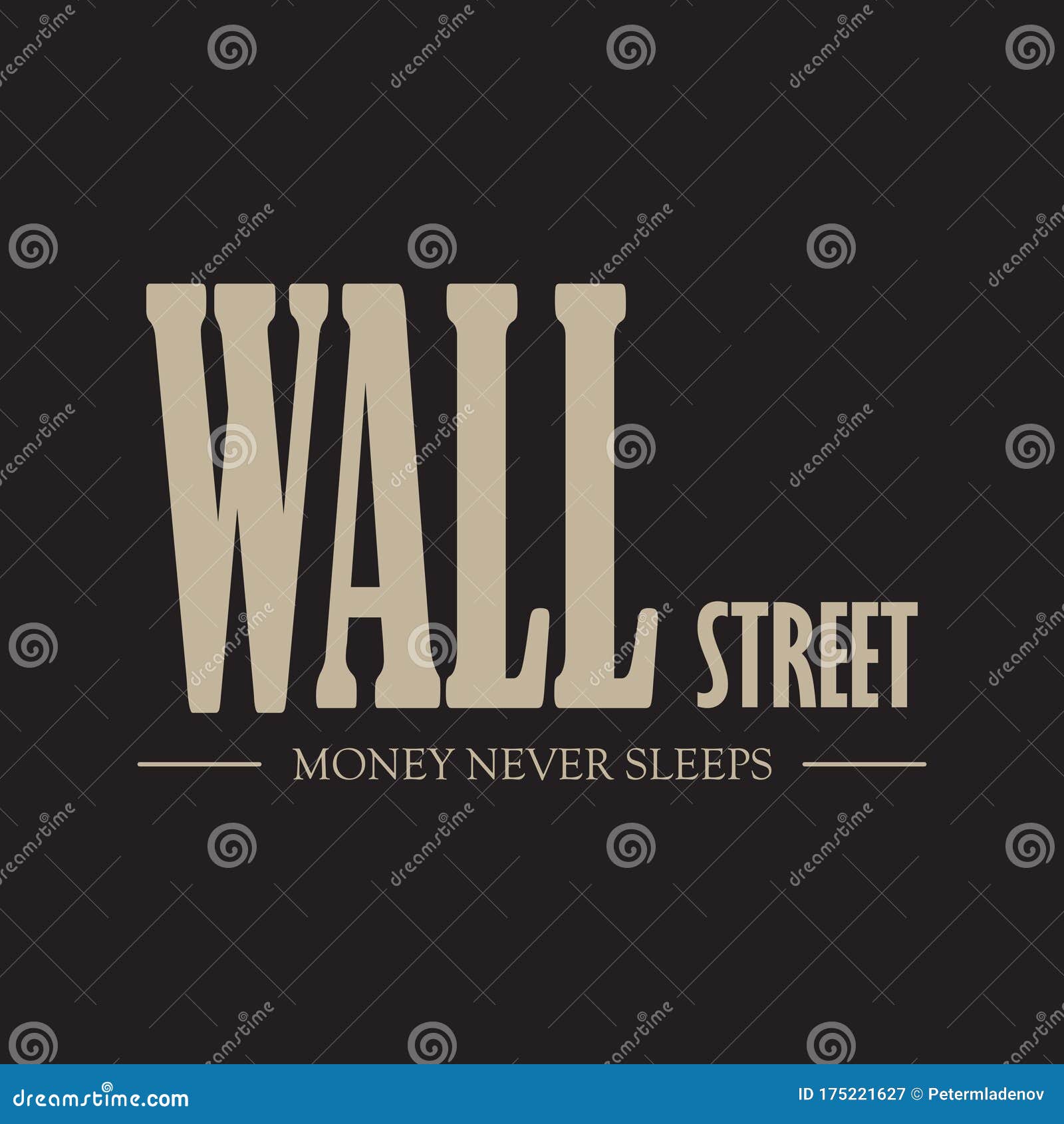 Wall Street Vector Design for Tshirt Graphics, Banner, Fashion