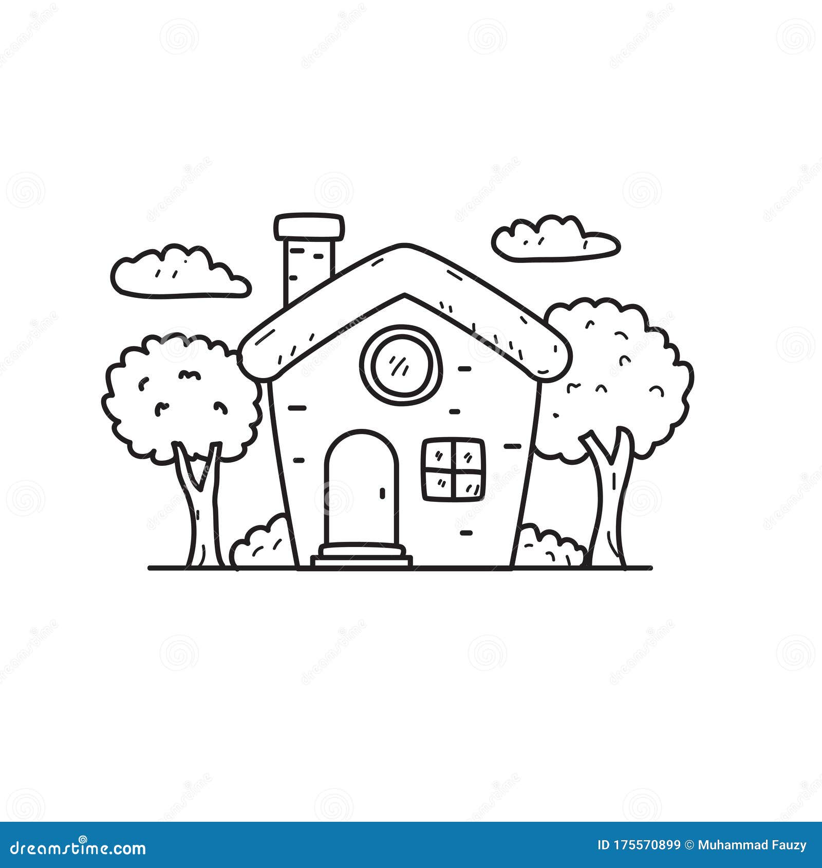Cute House Cartoon Vector Illustration in Black and White Line Design Stock Vector - Illustration of estate, background: 175570899 Cute House Cartoon Vector Illustration in Black and White Line Design Stock Vector - Illustration of estate, background: 175570899