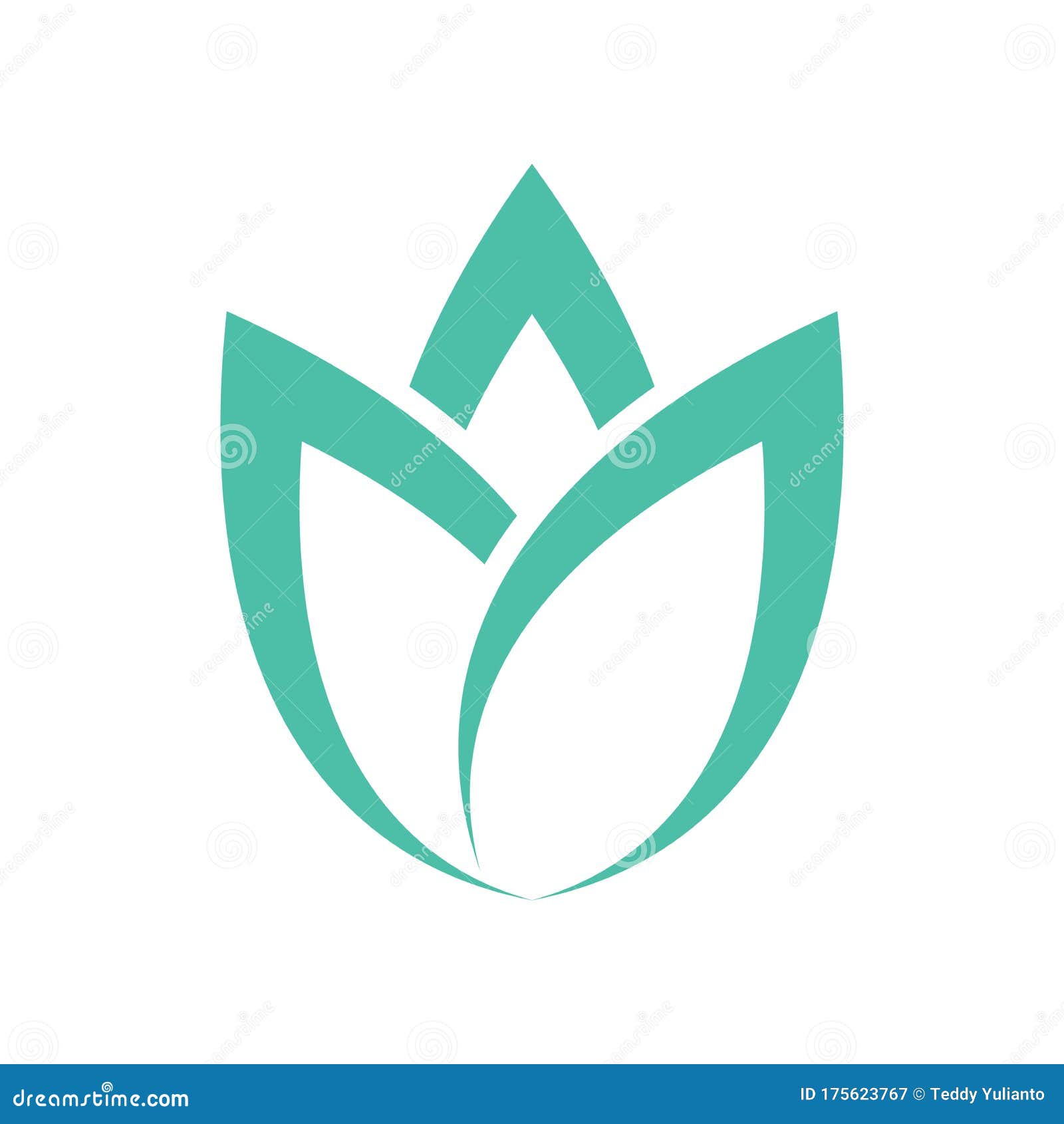 Charming tulip flower logo stock vector. Illustration of luxury 175623767