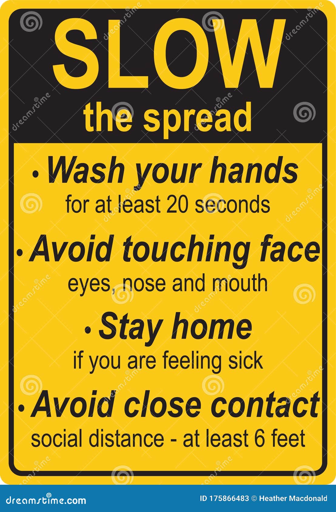 slow tarffic sign ed to remind people to slow the spread of a virus