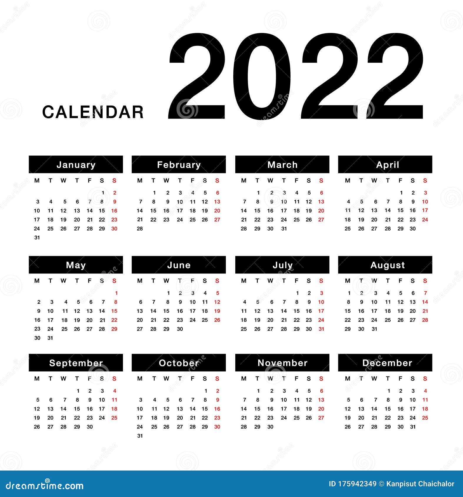 Ucf Summer 2022 Calendar Year 2022 Calendar Horizontal Vector Design Template, Simple And Clean  Design. Calendar For 2022 On White Background For Organizat Stock  Illustration - Illustration Of Bank, Banner: 175942349