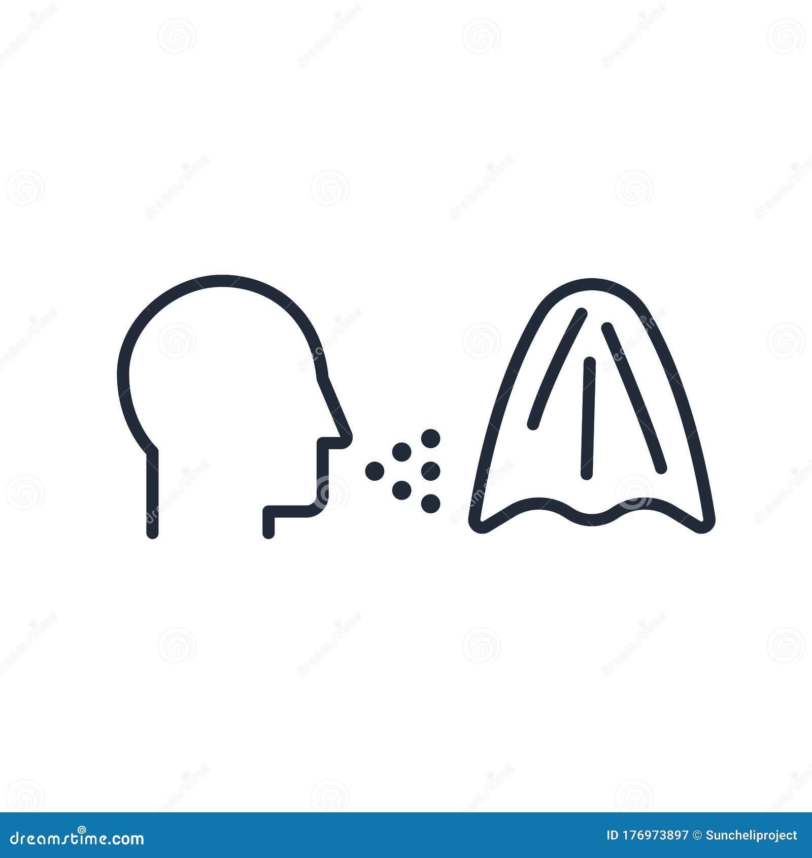 How To Cough And Sneeze And Not Spreading Virus. Man For Wrong Cough In