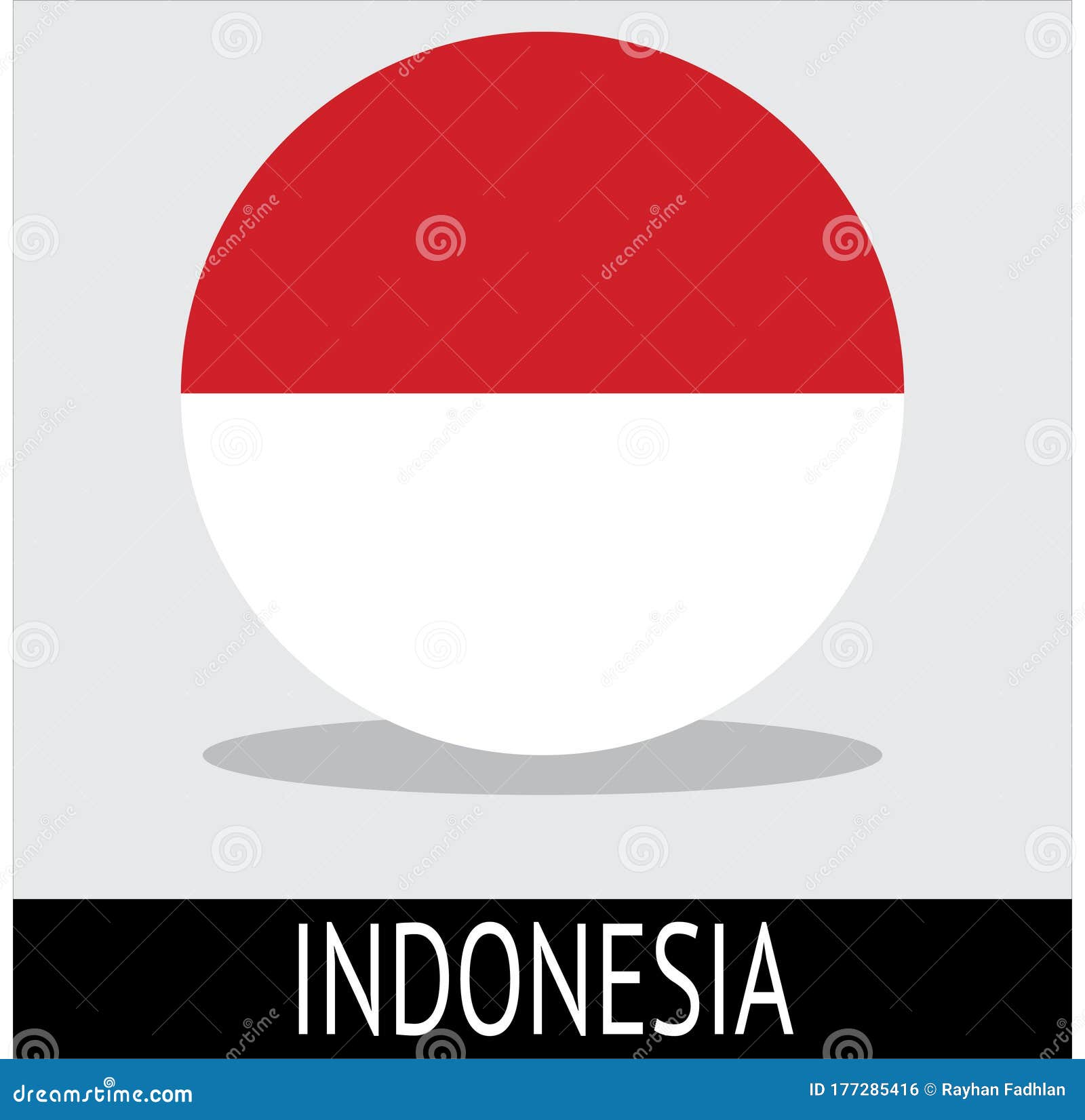 Download Indonesian National Flag Circle Icon With A White ...