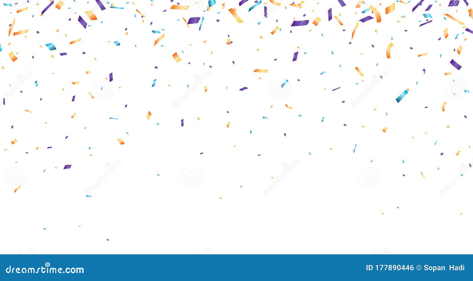 Colorful Confetti Celebration Banner Design Stock Vector - Illustration