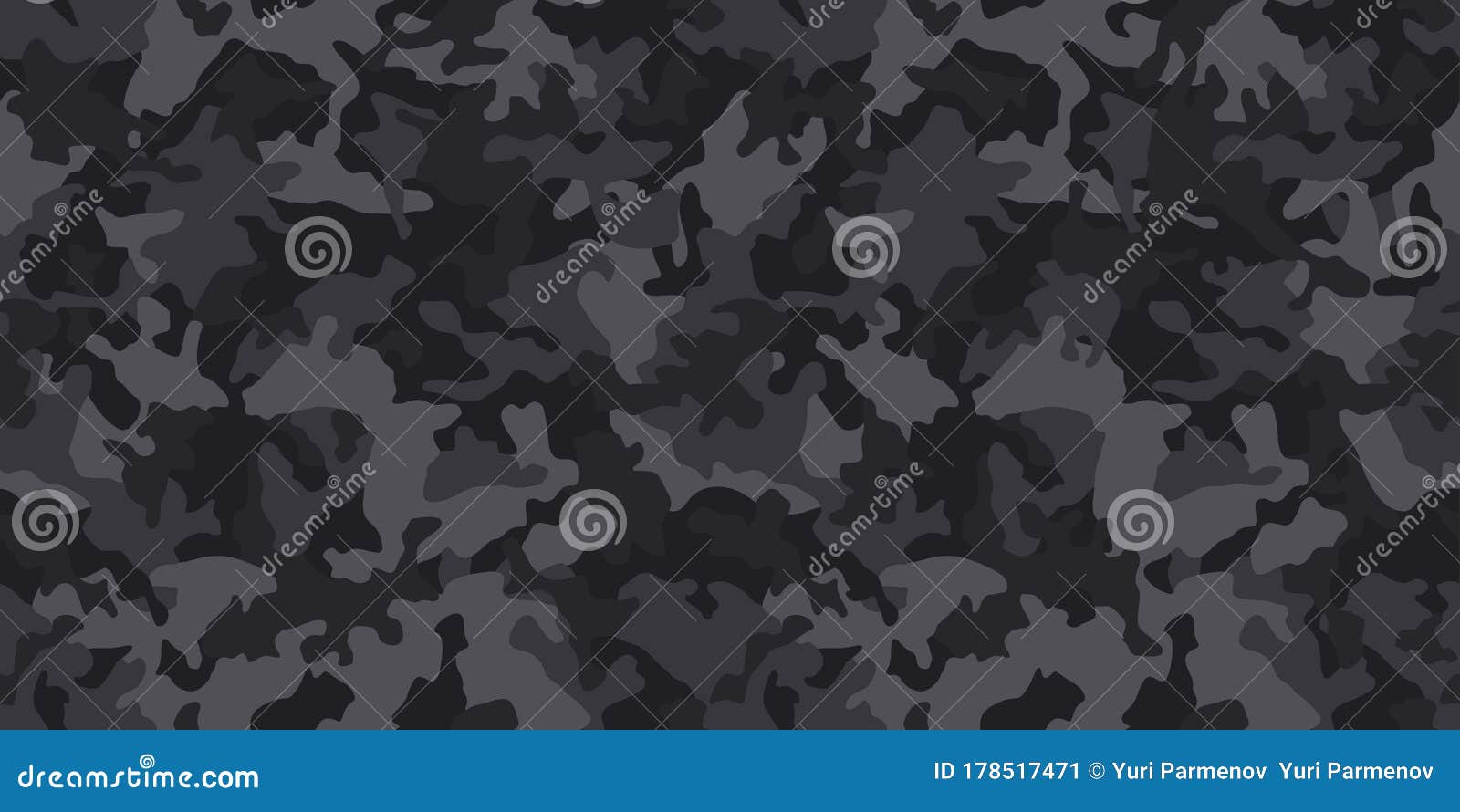 black camouflage pattern , seamless  background. camo, repeat print.