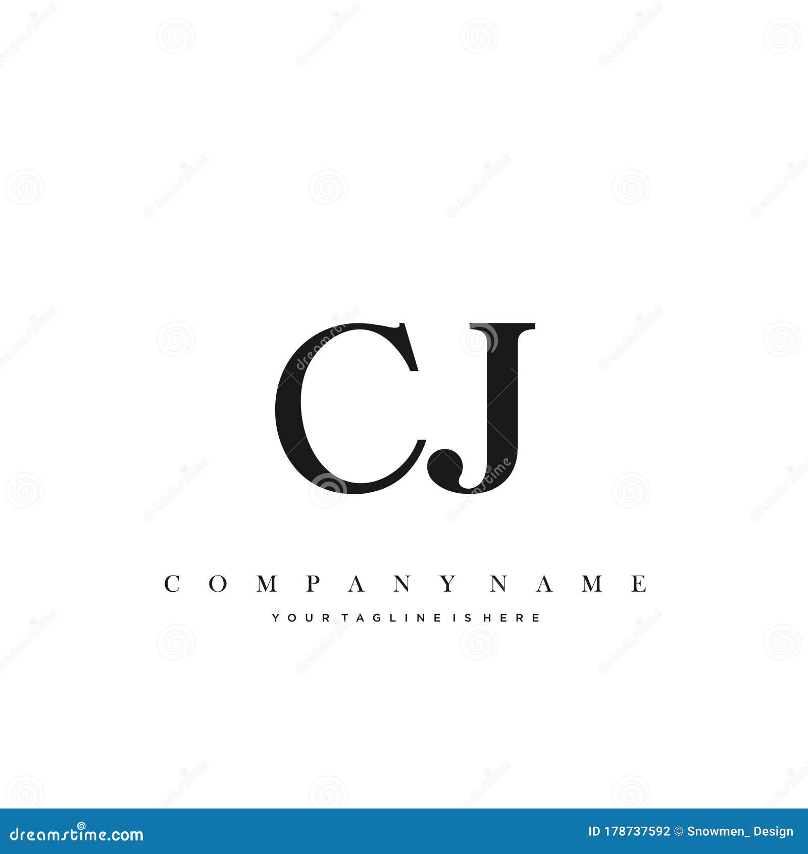 Initial Letter CJ Logo Template Design Stock Vector - Illustration of