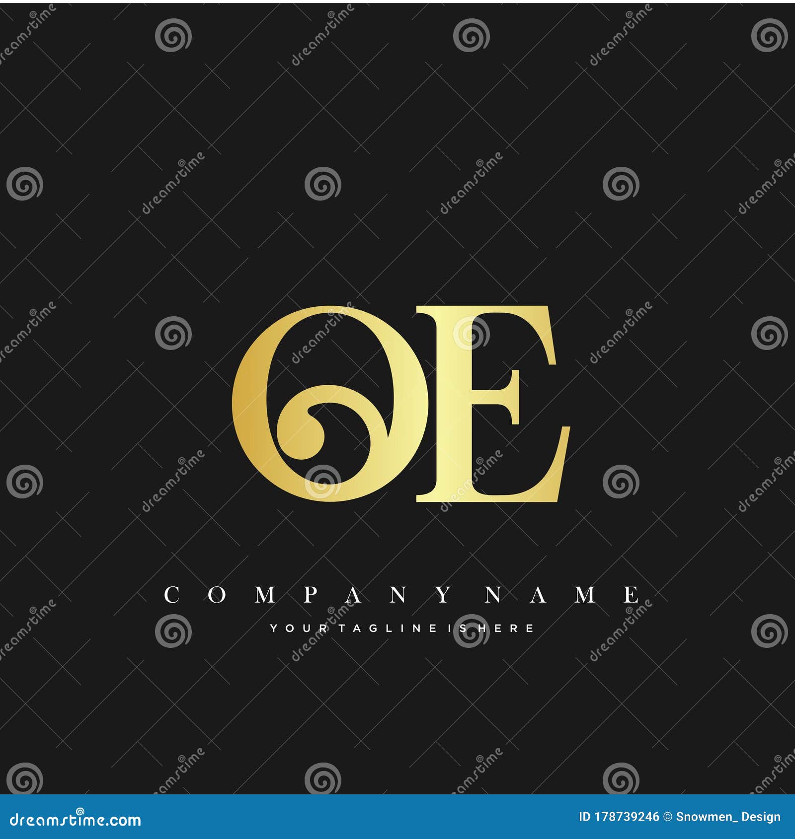 Initial Letter OE Logo Template Design Stock Vector - Illustration of ...