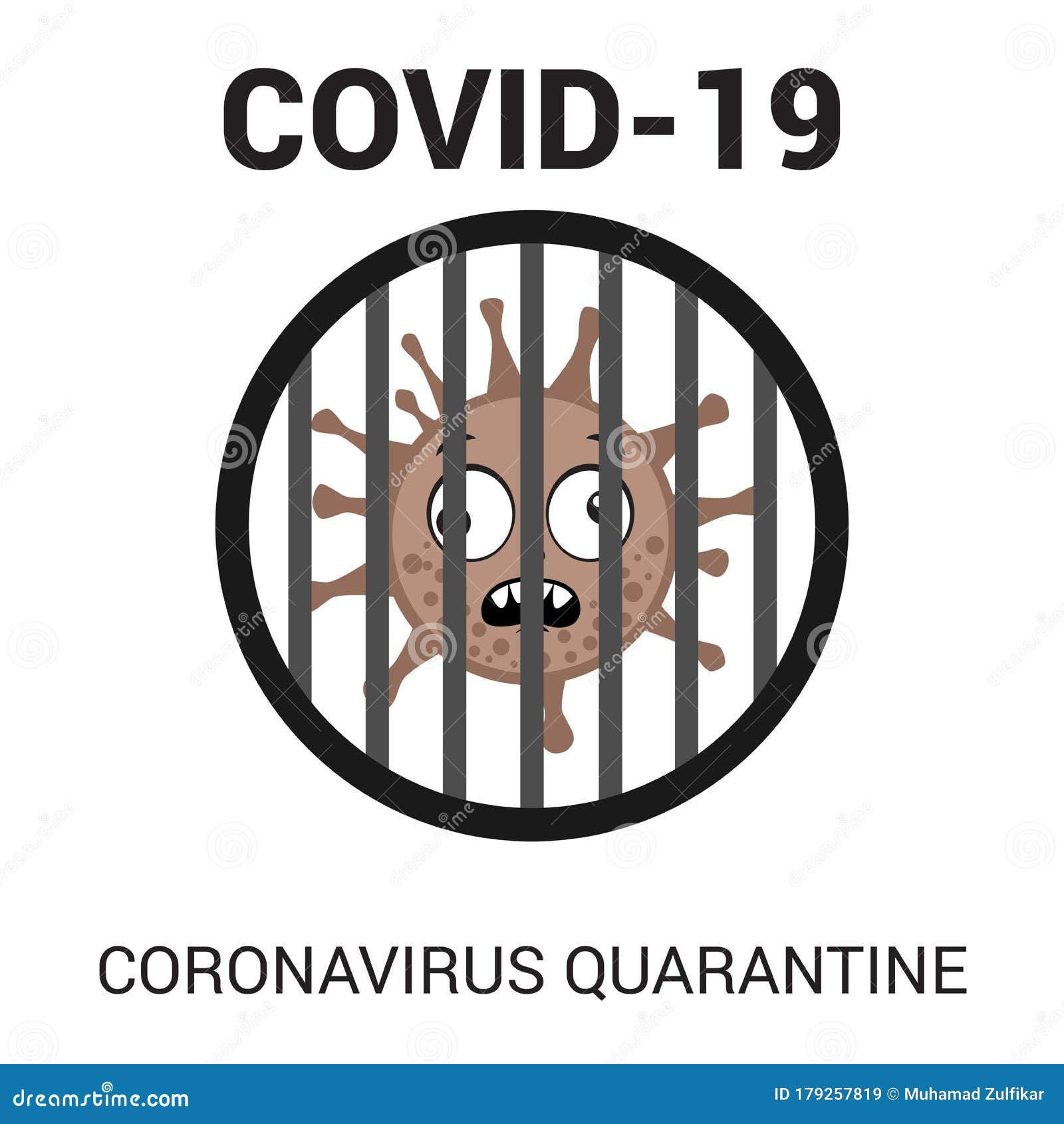 Quarantined Cat Cartoon 204578817