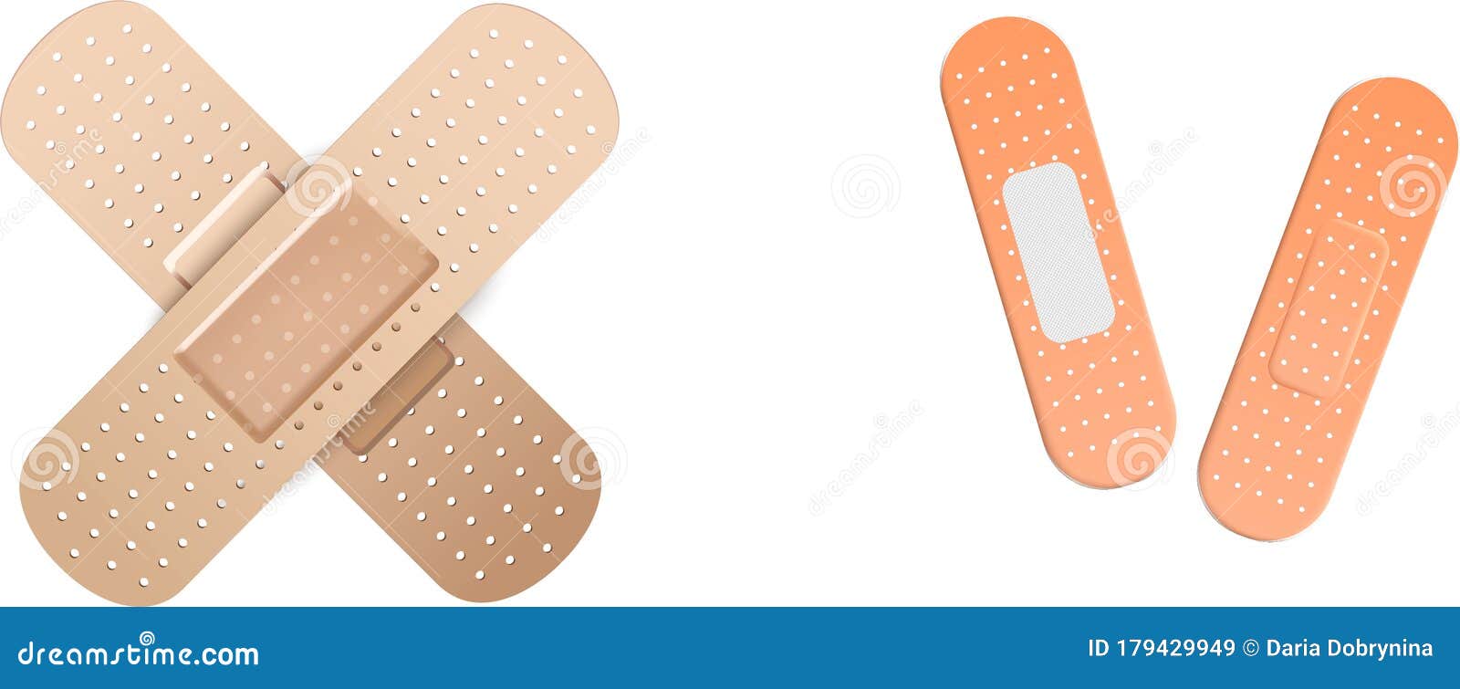 Adhesive Tape To Seal Wounds and Abrasions. Stock Illustration