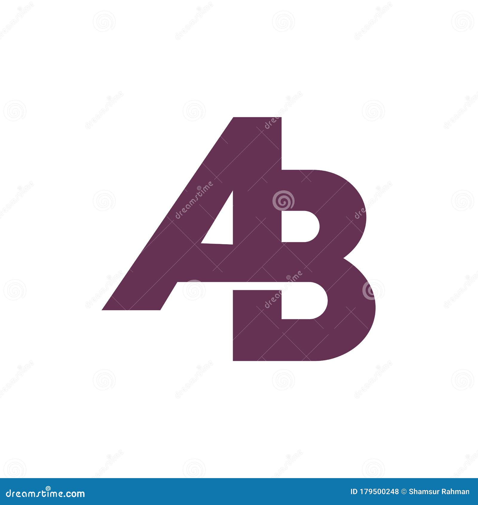 Initial Letter Ab Logo or Ba Logo Vector Design Template Stock Vector